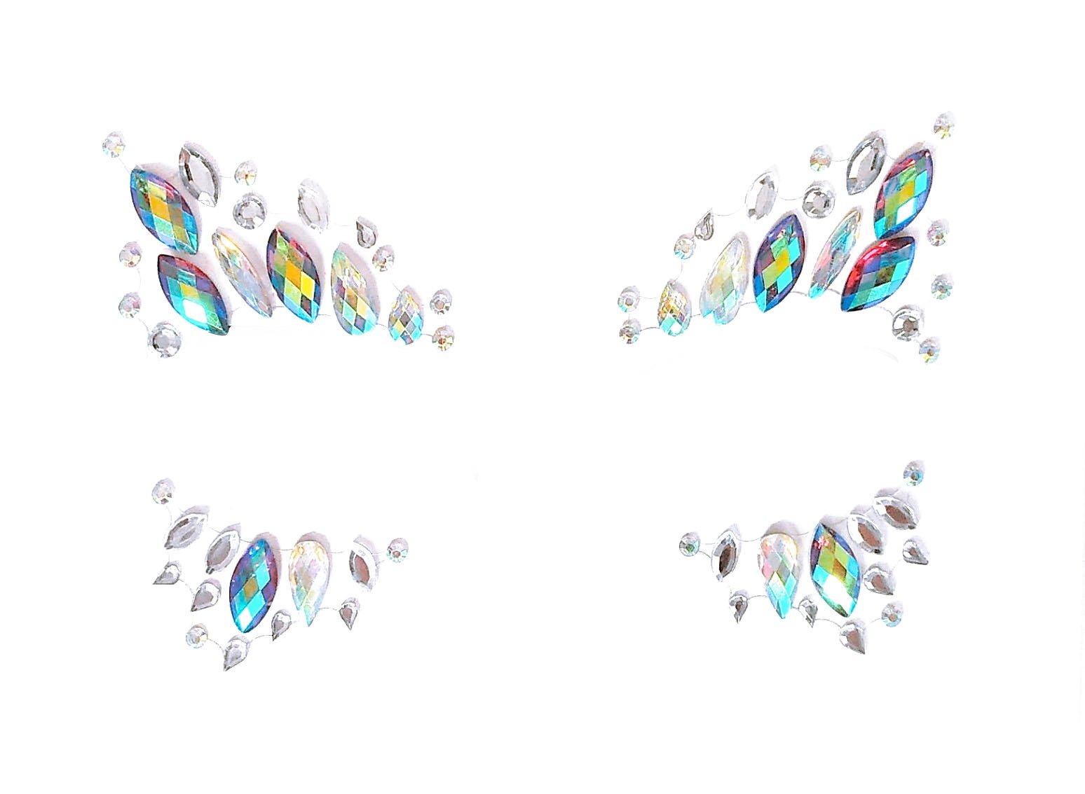 Mermaid Goddess Rhinestone Crystal Face Jewels