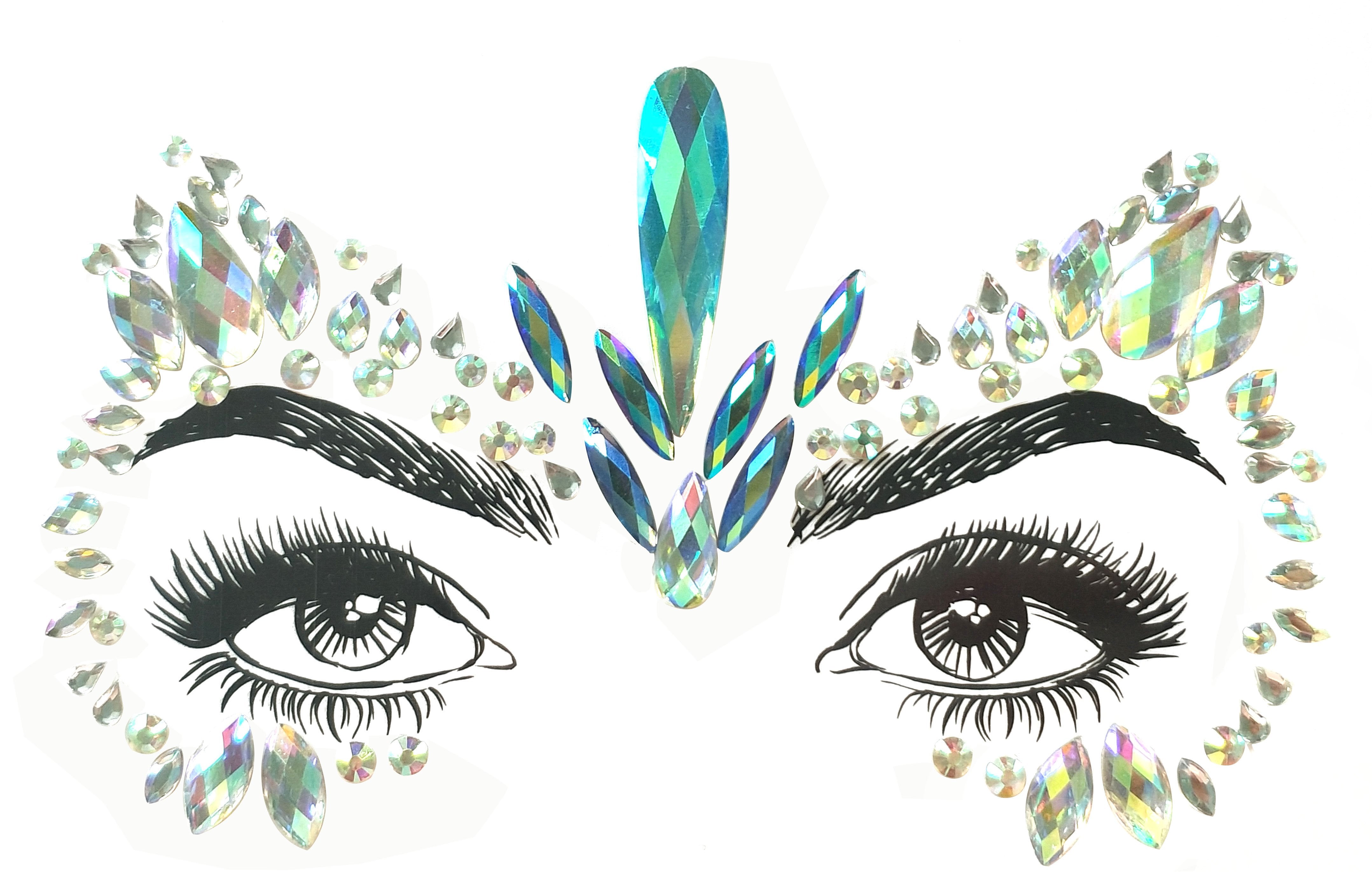 Ocean Muse Rhinestone Crystal Face Jewels