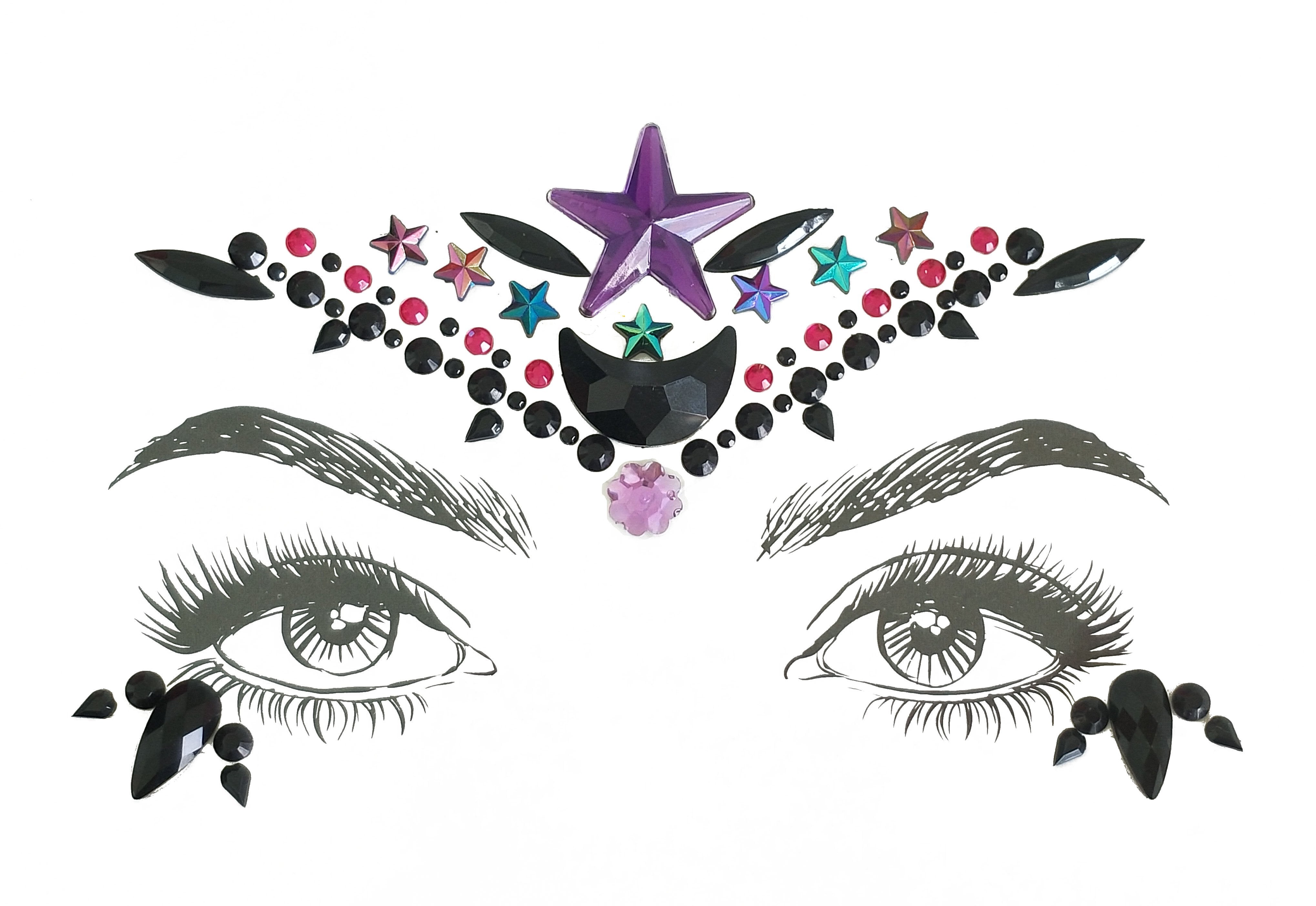 Star Eyes Rhinestone Crystal Face Jewels