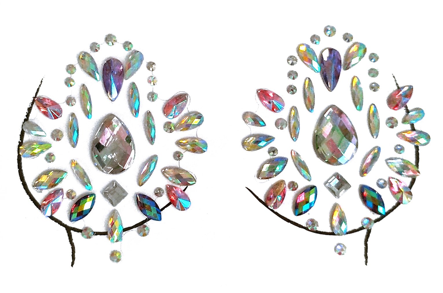 Amazon Fairy Rhinestone Crystal Body Jewels, Pasties
