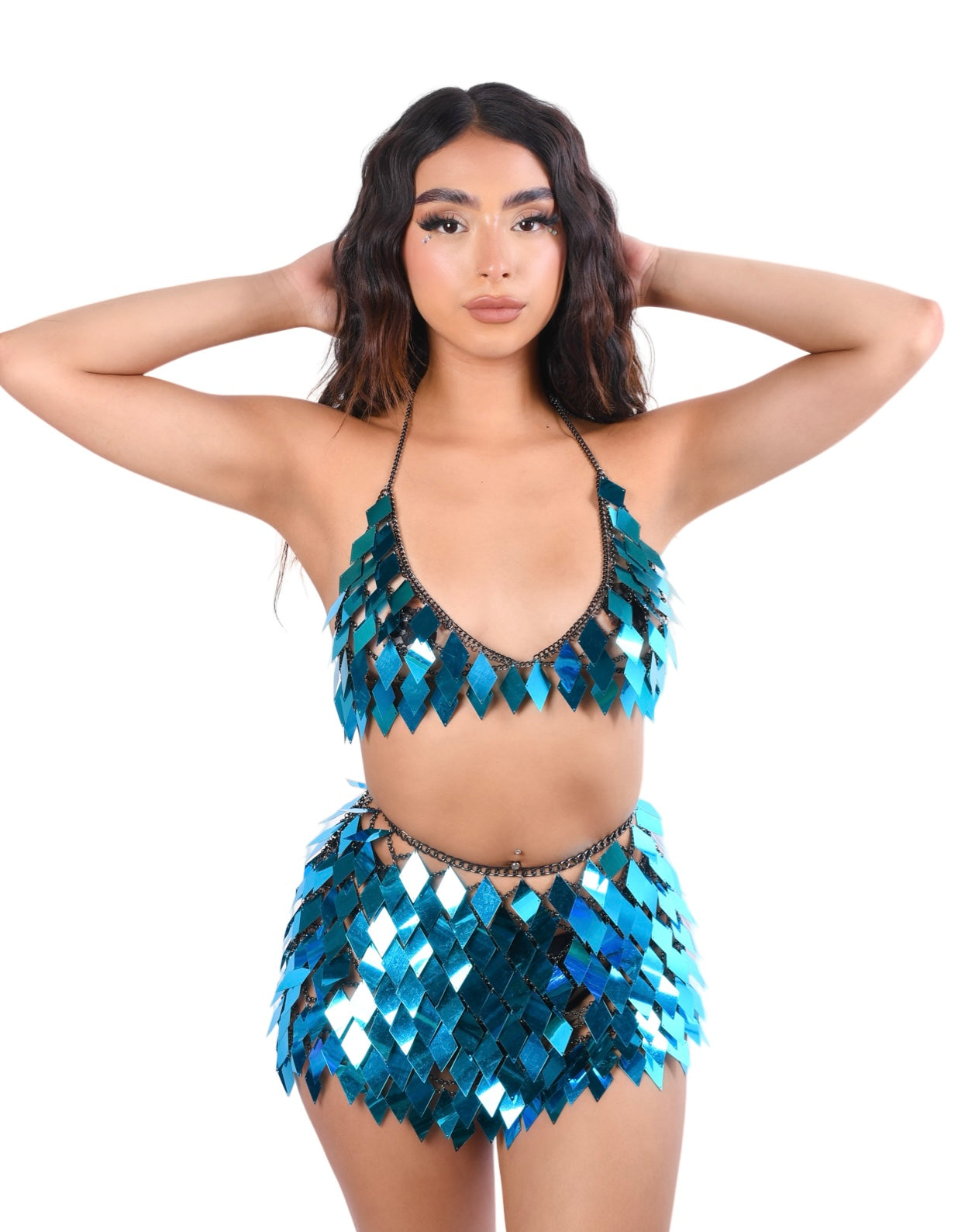 Aqua Blue Jewelry Set