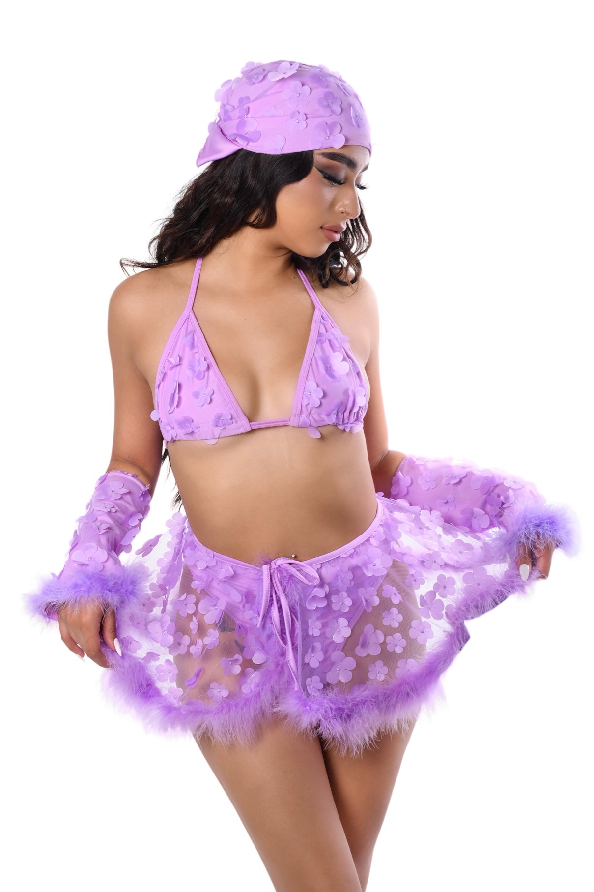 Lilac Blossom Fuzzy 3D Set (5 pcs)