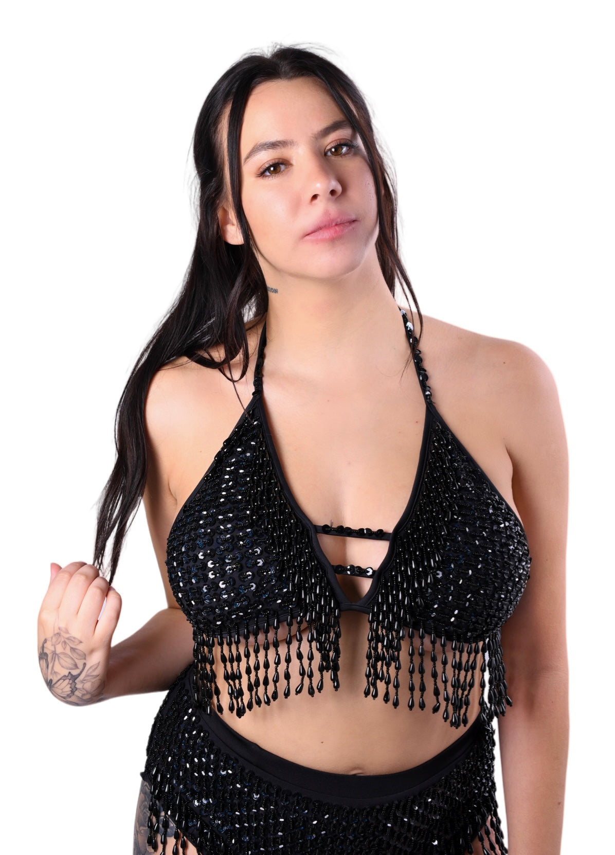 Hand Stitched Sequin Set- Midnight