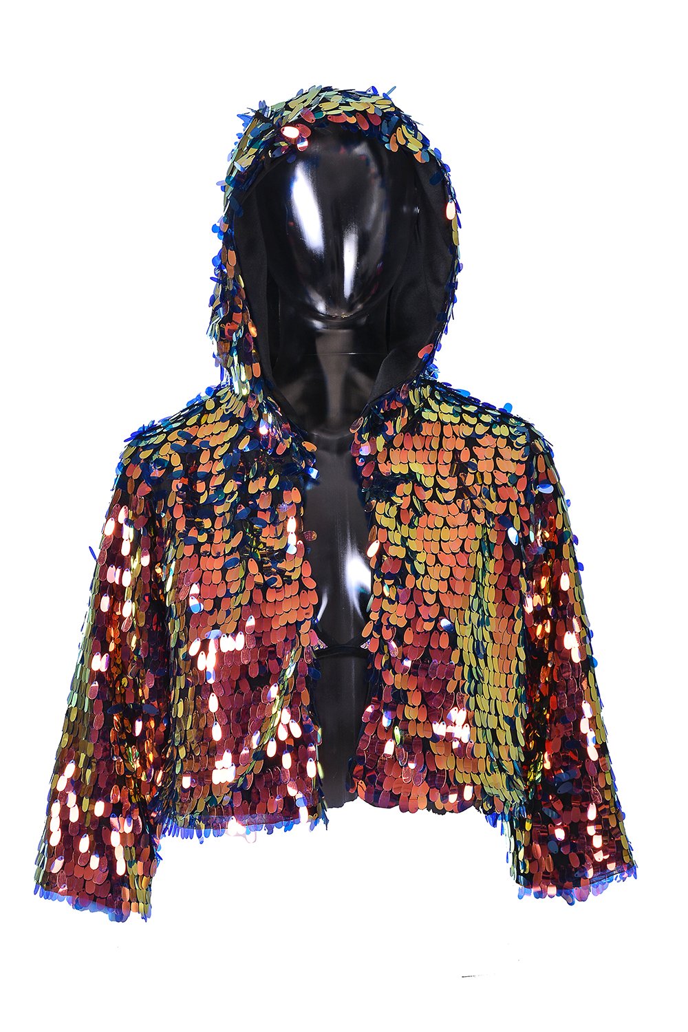 Moon Child Hood Sequin Jacket