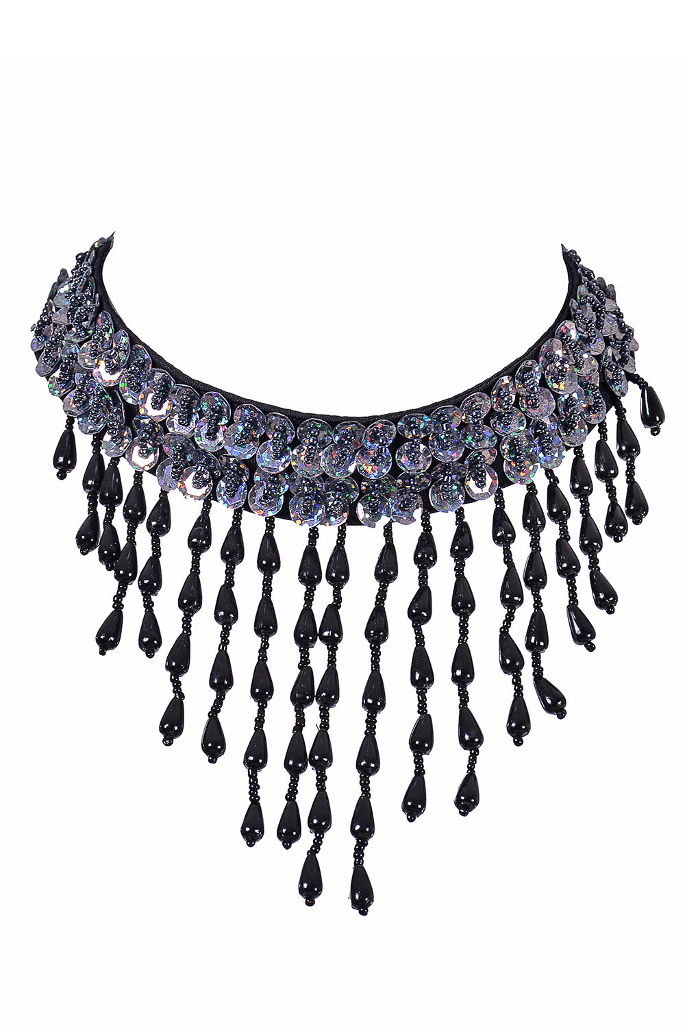 Hand Stitched Sequin Choker/Necklace - Disco Barbie