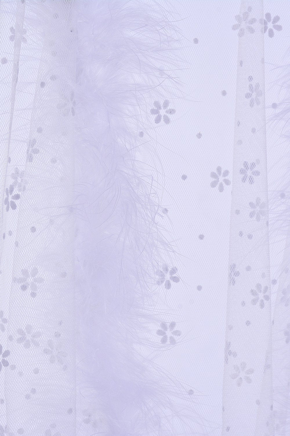 Fuzzy Kimono - White Blossom