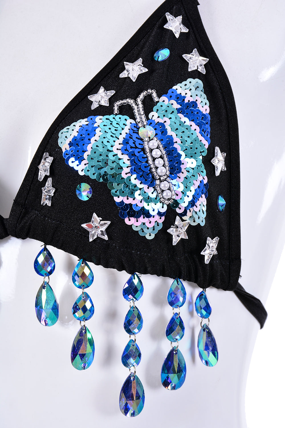 Hand Stitched Sequin Set- Royal Blue Butterfly