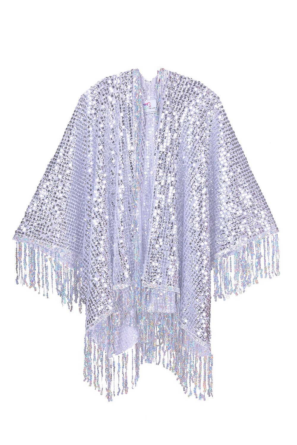 Sequin Kimono - Silver Sparkle