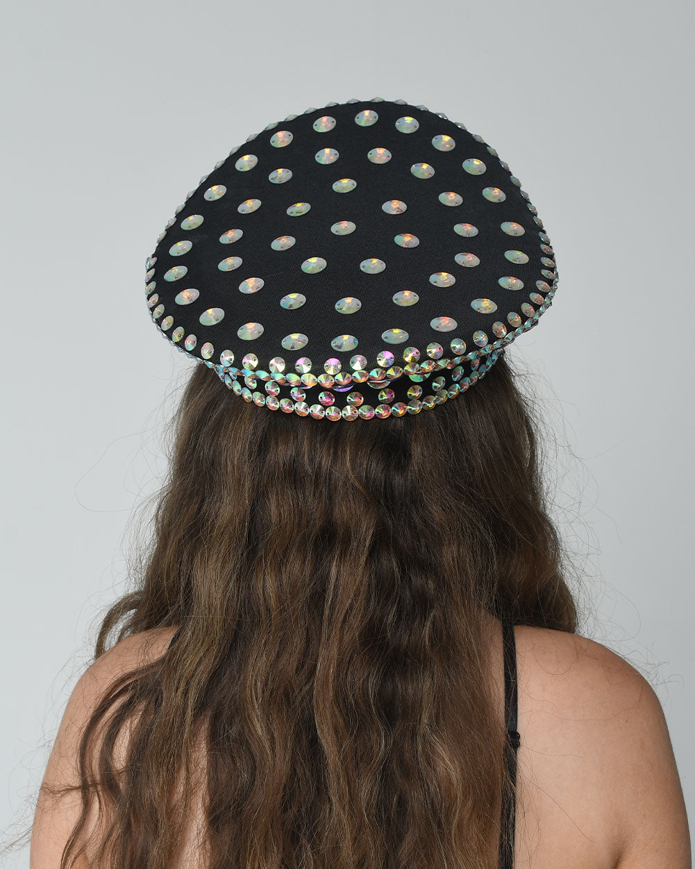 Blue Rhinestone Festival Hat