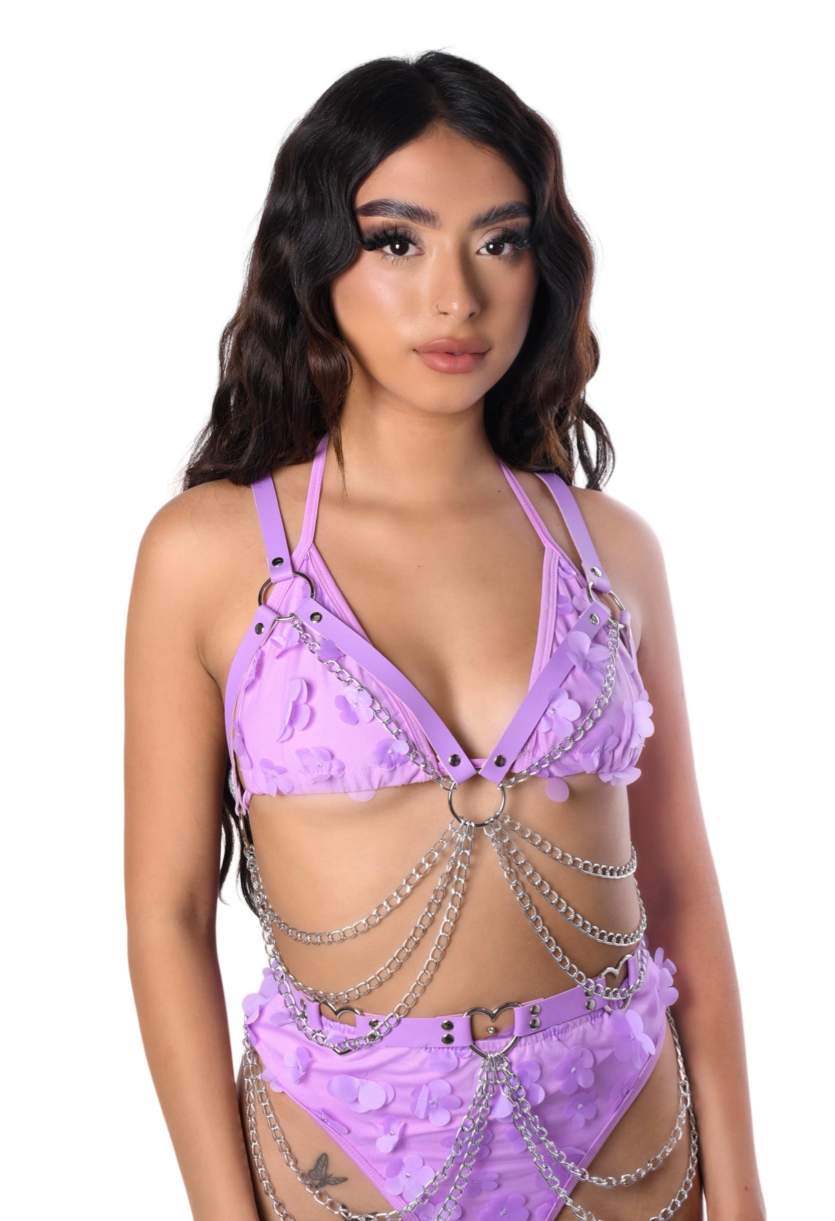 Lilac Harness Chain Top
