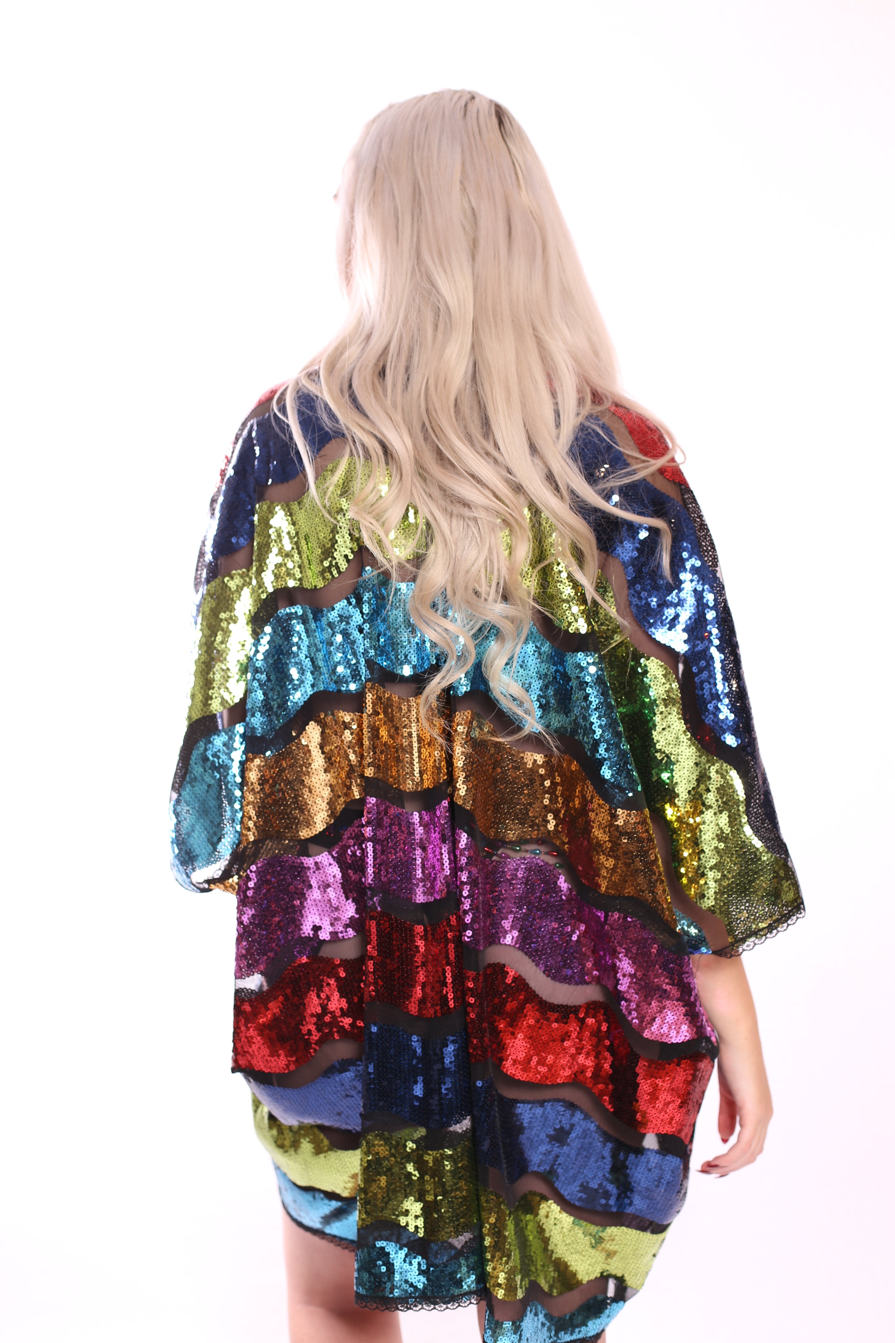 Disco Sequin Kimono - Rainbow Trip