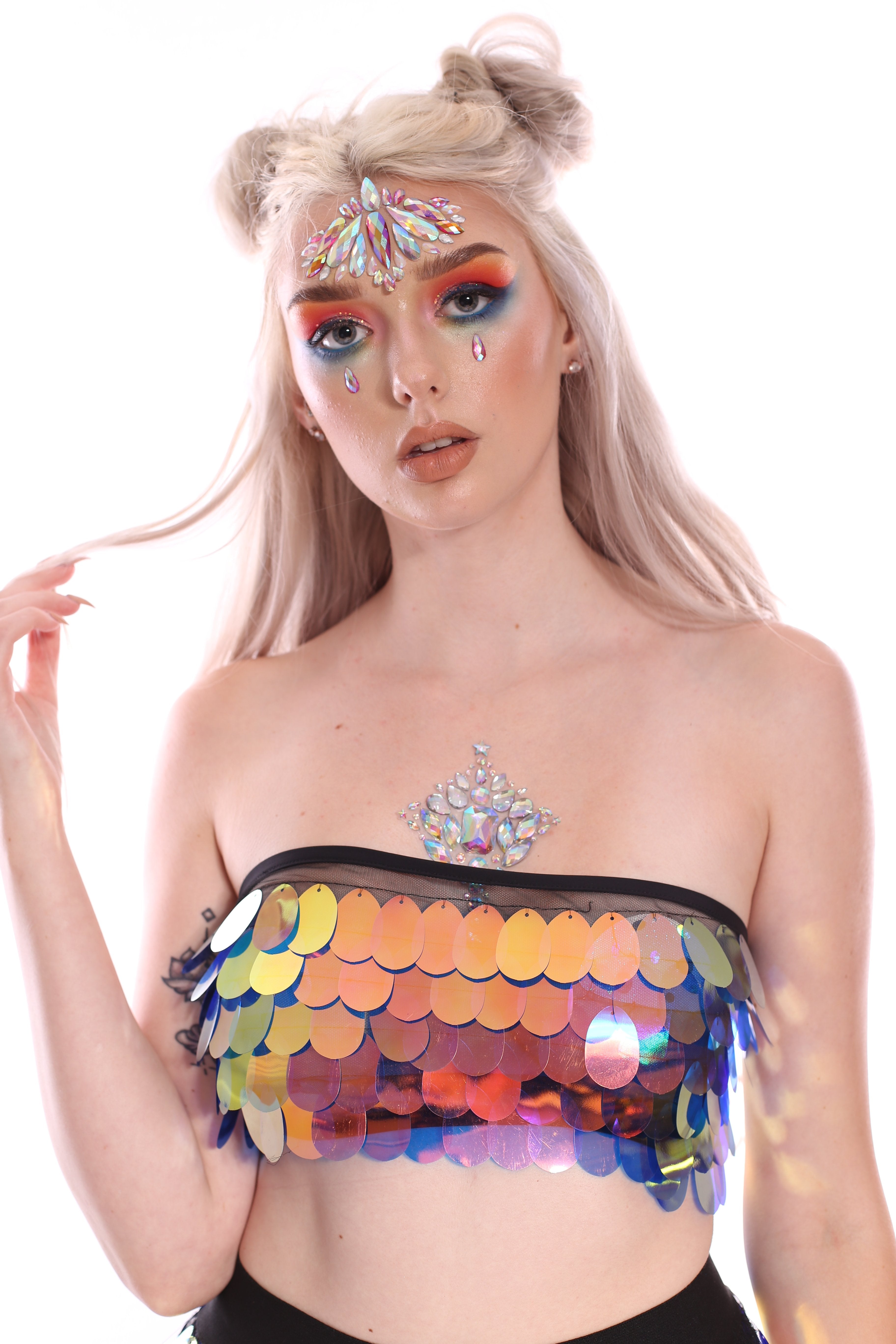 Moon Child Goddess Sequin Tube Top