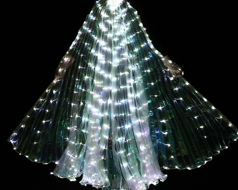 Iridescent White LED Butterfly Wings (300 Lights, Batteries Not Included)