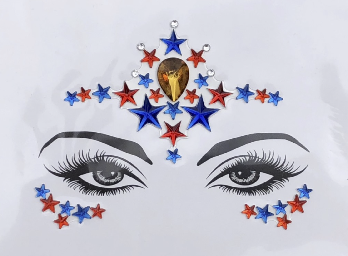 Wonder Woman Rhinestone Crystal Face Jewels