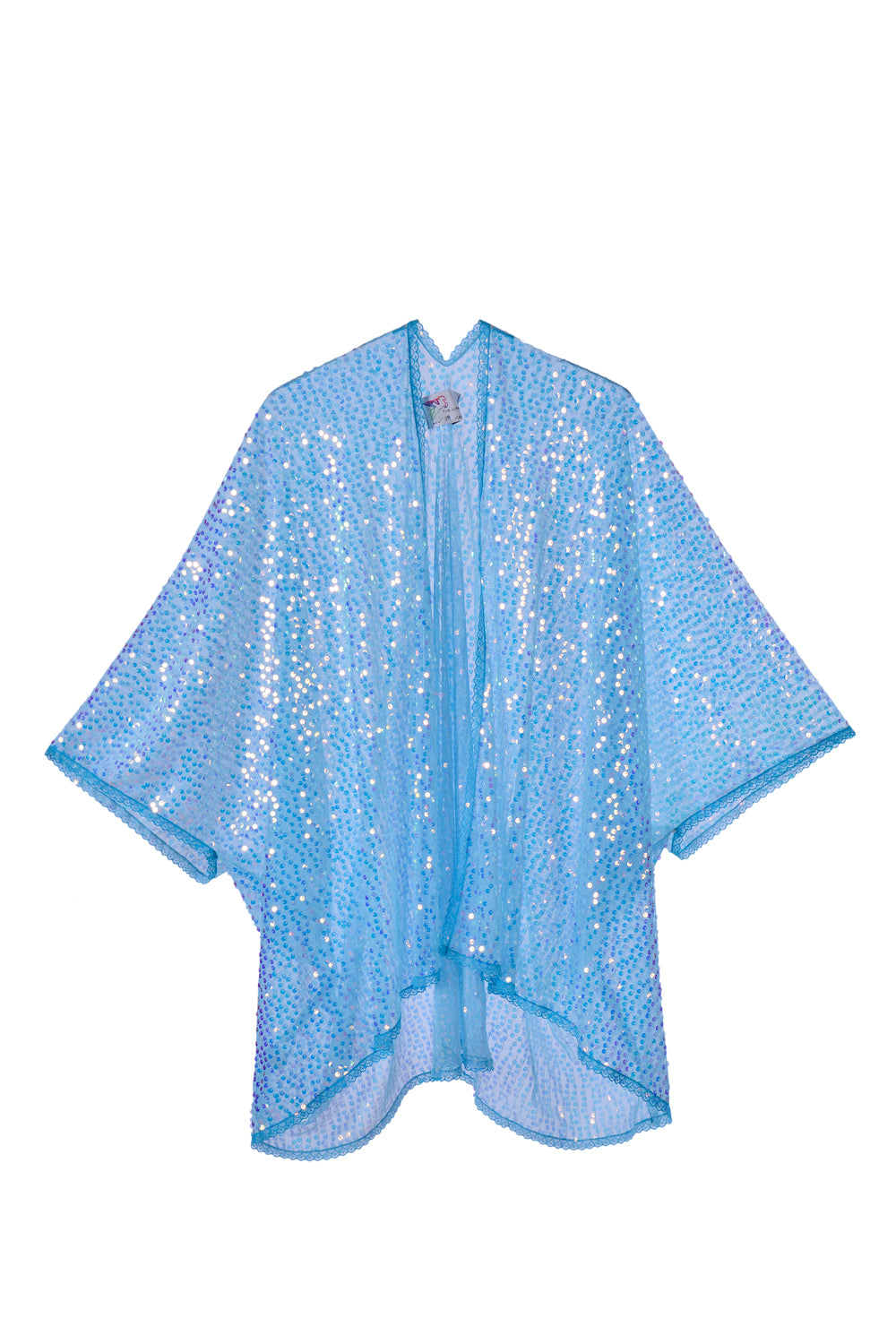 Sequin Kimono - Aqua