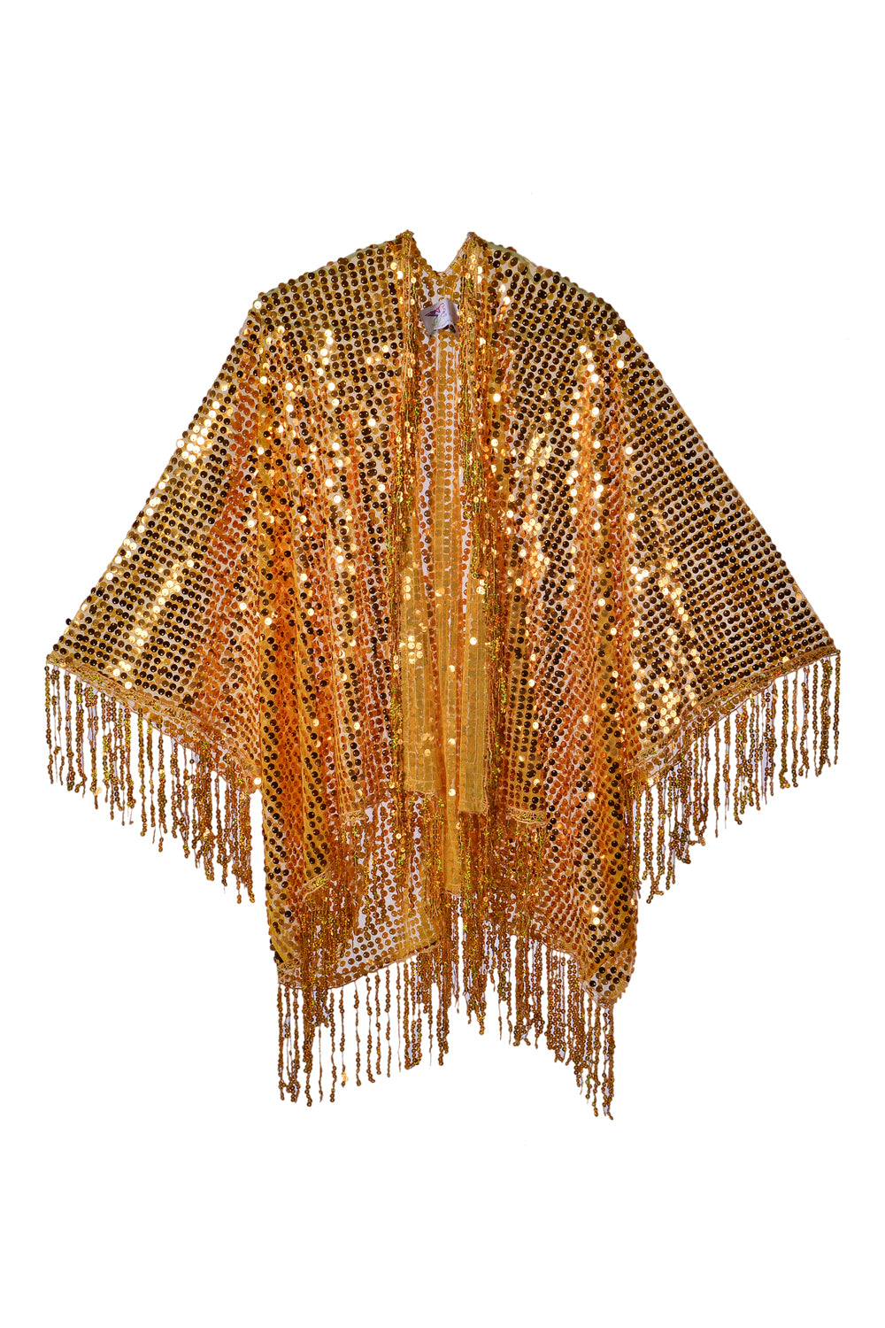 Sequin Tassel Kimono- Amber Gold