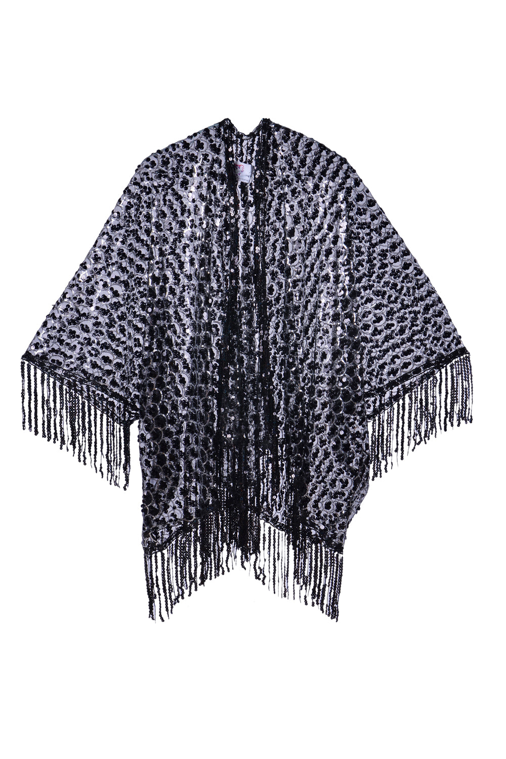 Sequin Tassel Kimono- Black Treasure