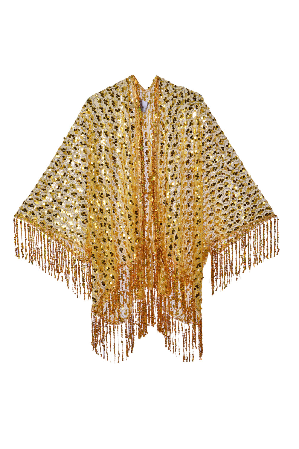 Sequin Tassel Kimono- Gold Treasure