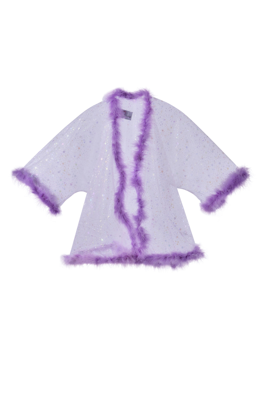 Fuzzy Kimono- Lilac Stars