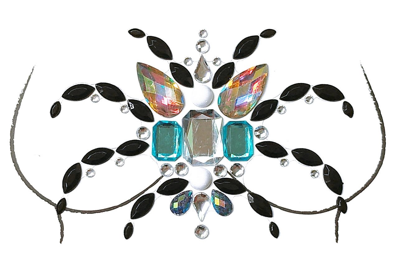 Spider Heart Rhinestone Crystal Body/Chest Jewels