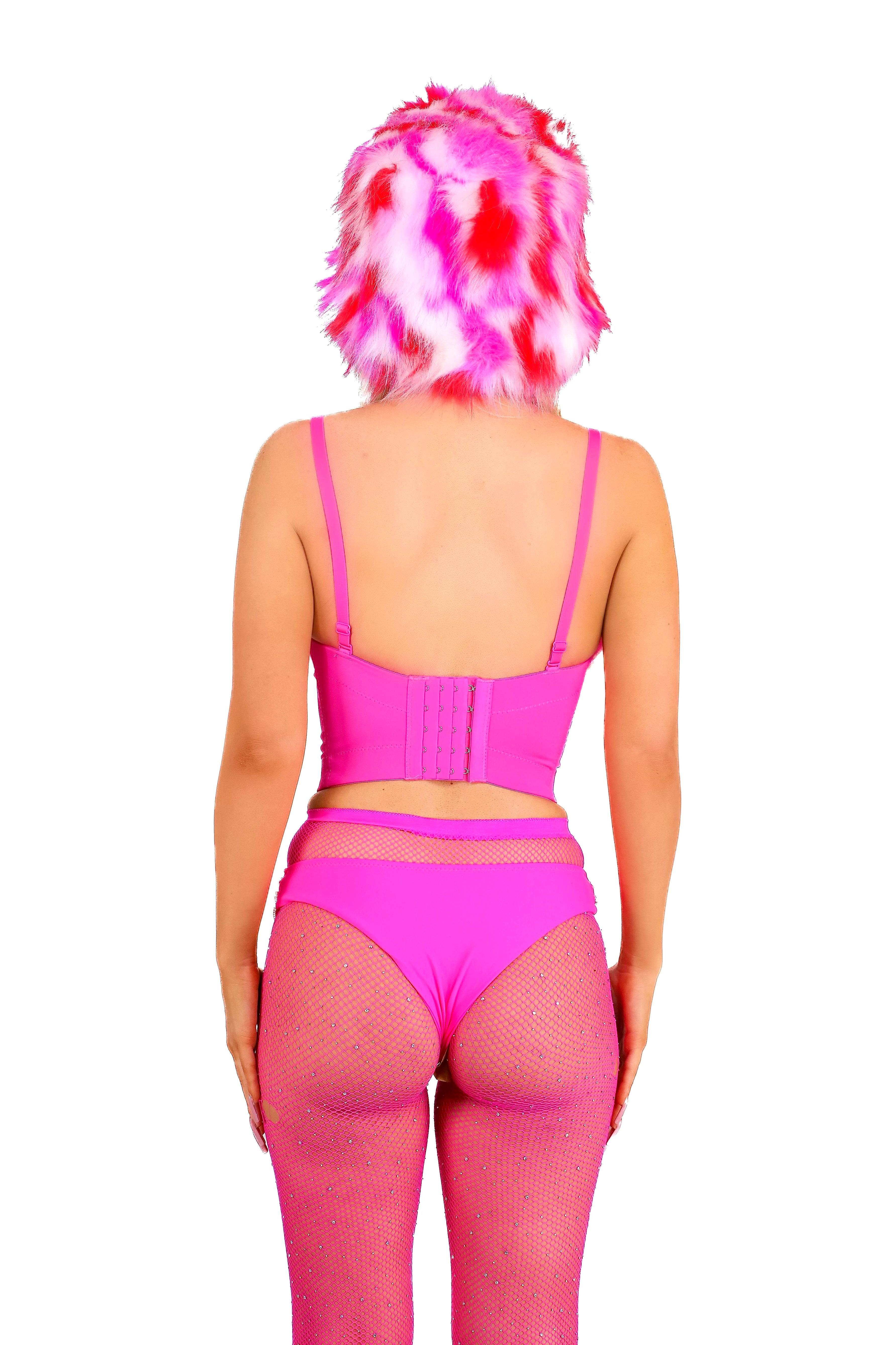 FULL OUTFIT- Hot Pink Dancer (4 pcs)