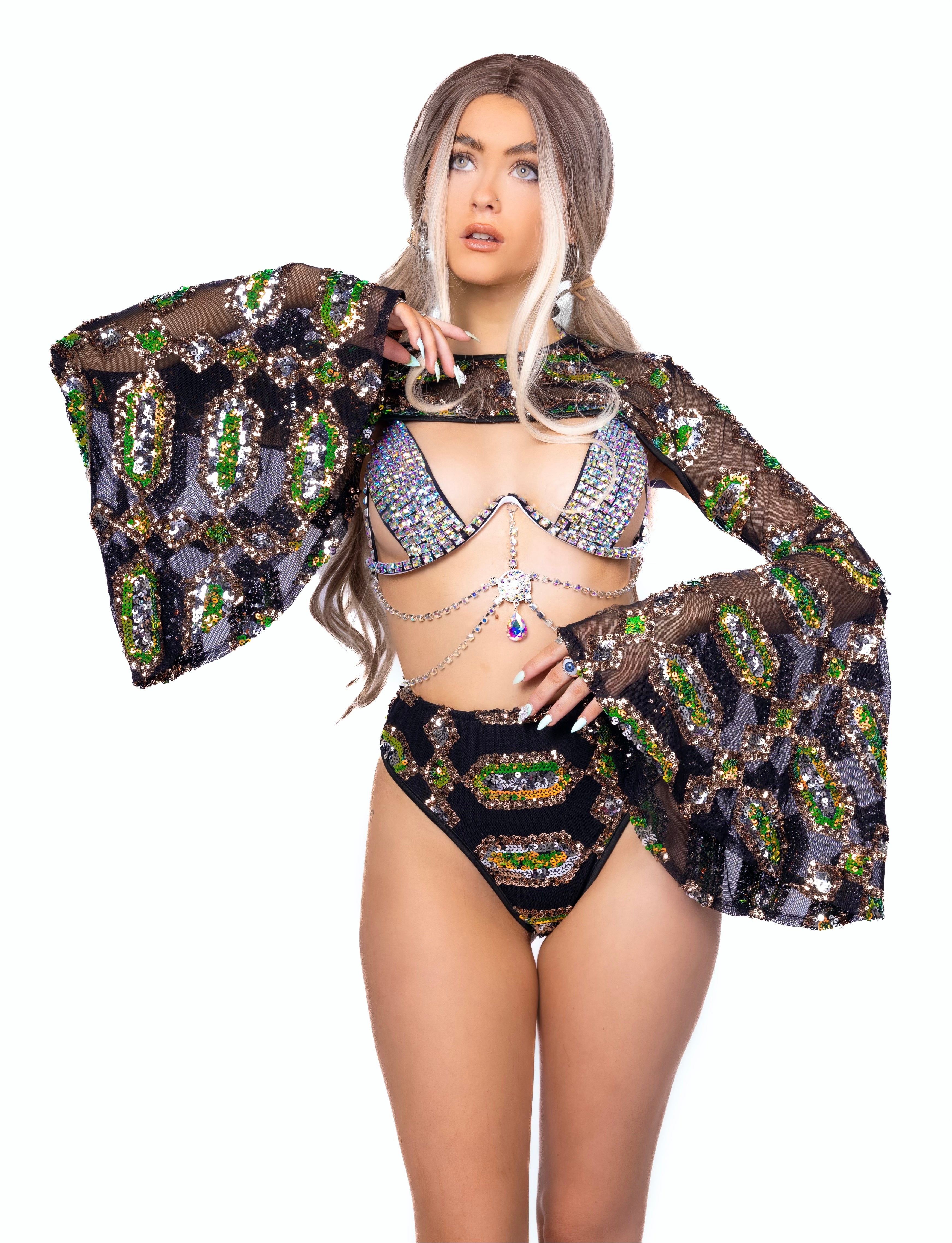 FULL OUTFIT- Cosmic Emerald (3 pcs)