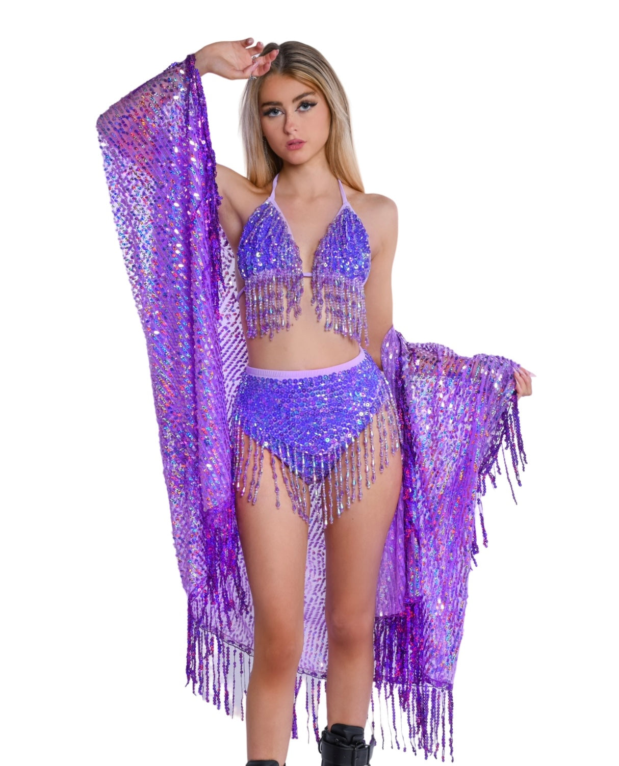 FULL OUTFIT - Purple Holographic
