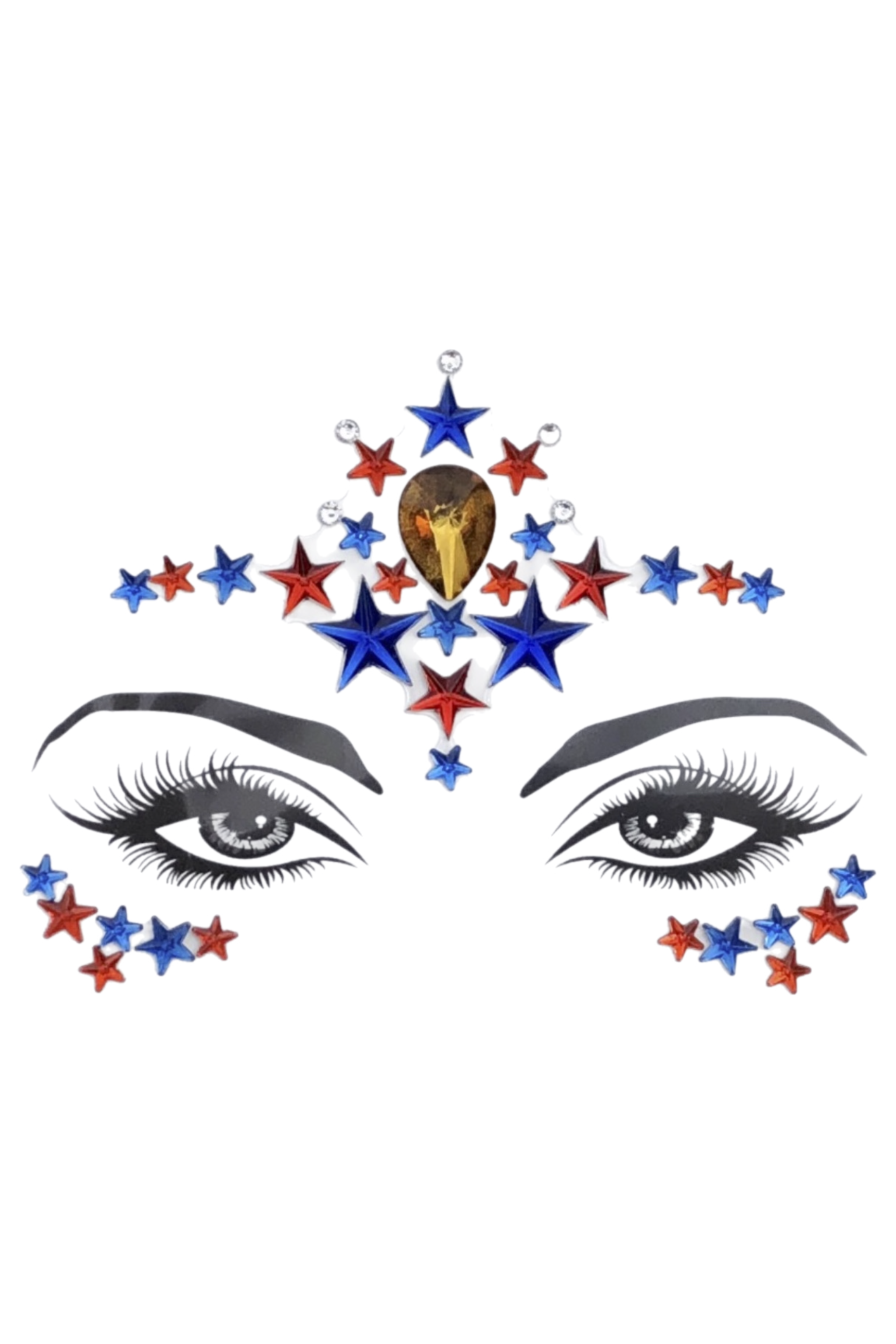 Wonder Woman Rhinestone Crystal Face Jewels