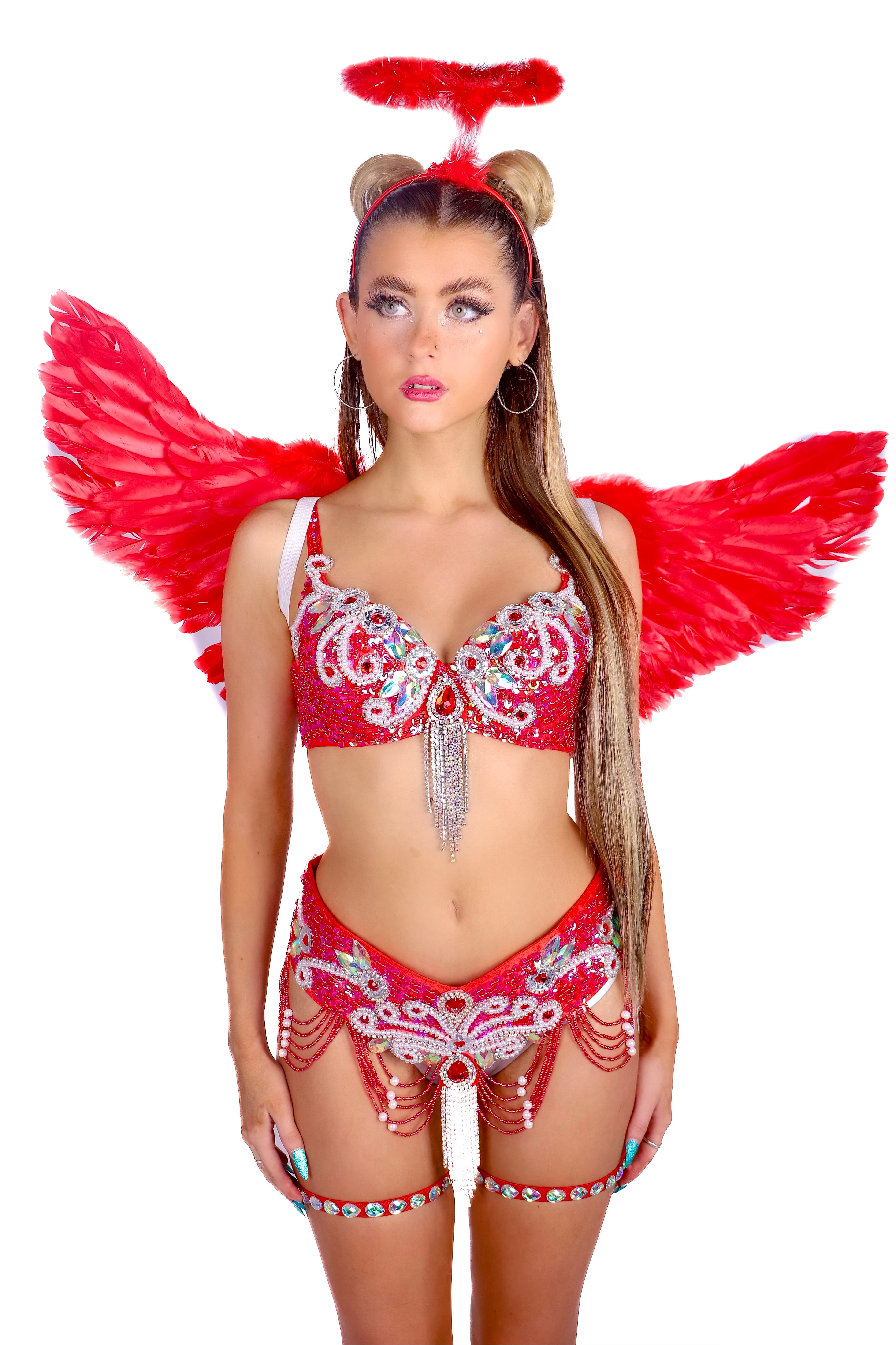 FULL OUTFIT- Red Coral Angel