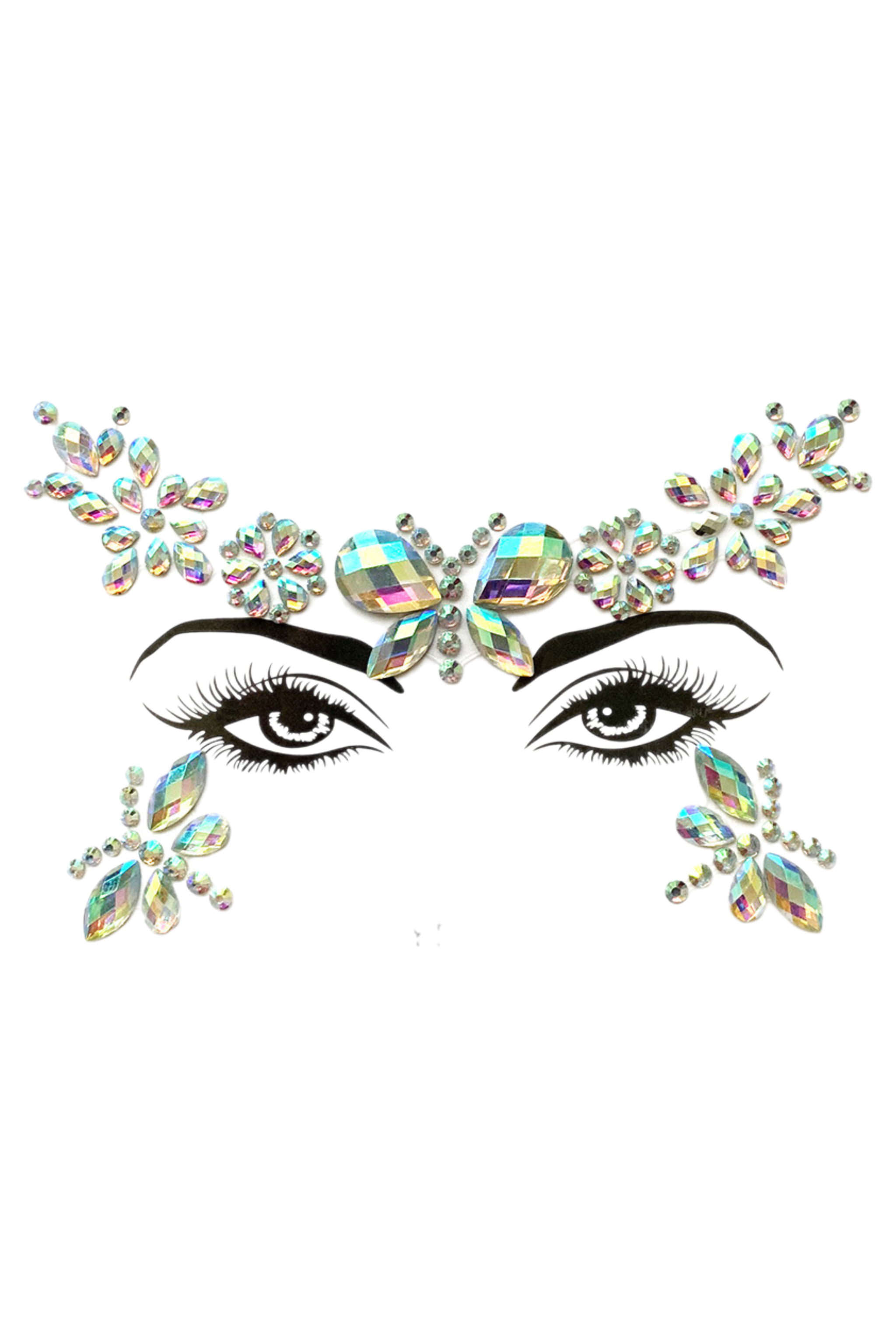 Butterfly Rhinestone Crystal Face Jewels