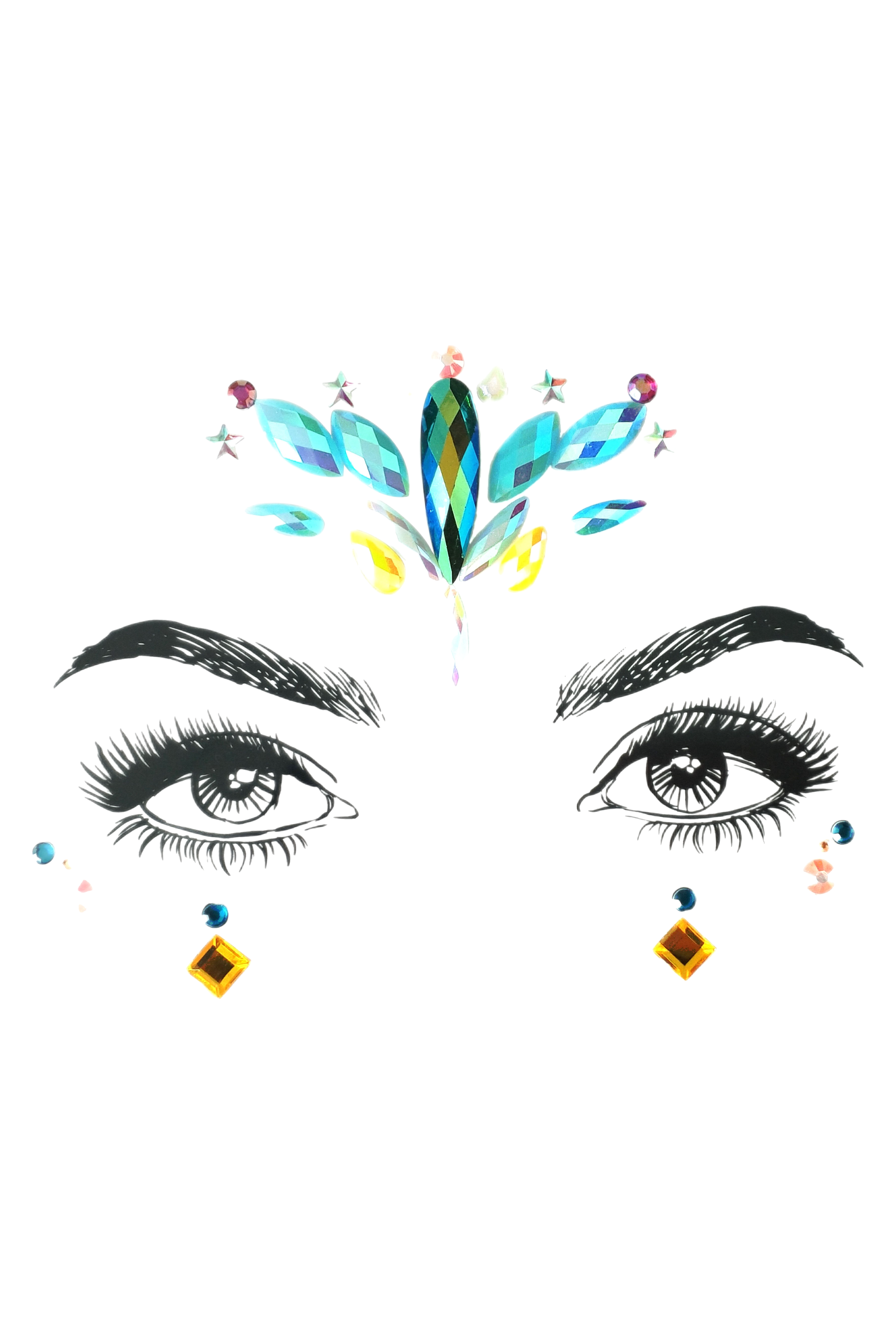 Creamy Sunday Rhinestone Crystal Face Jewels