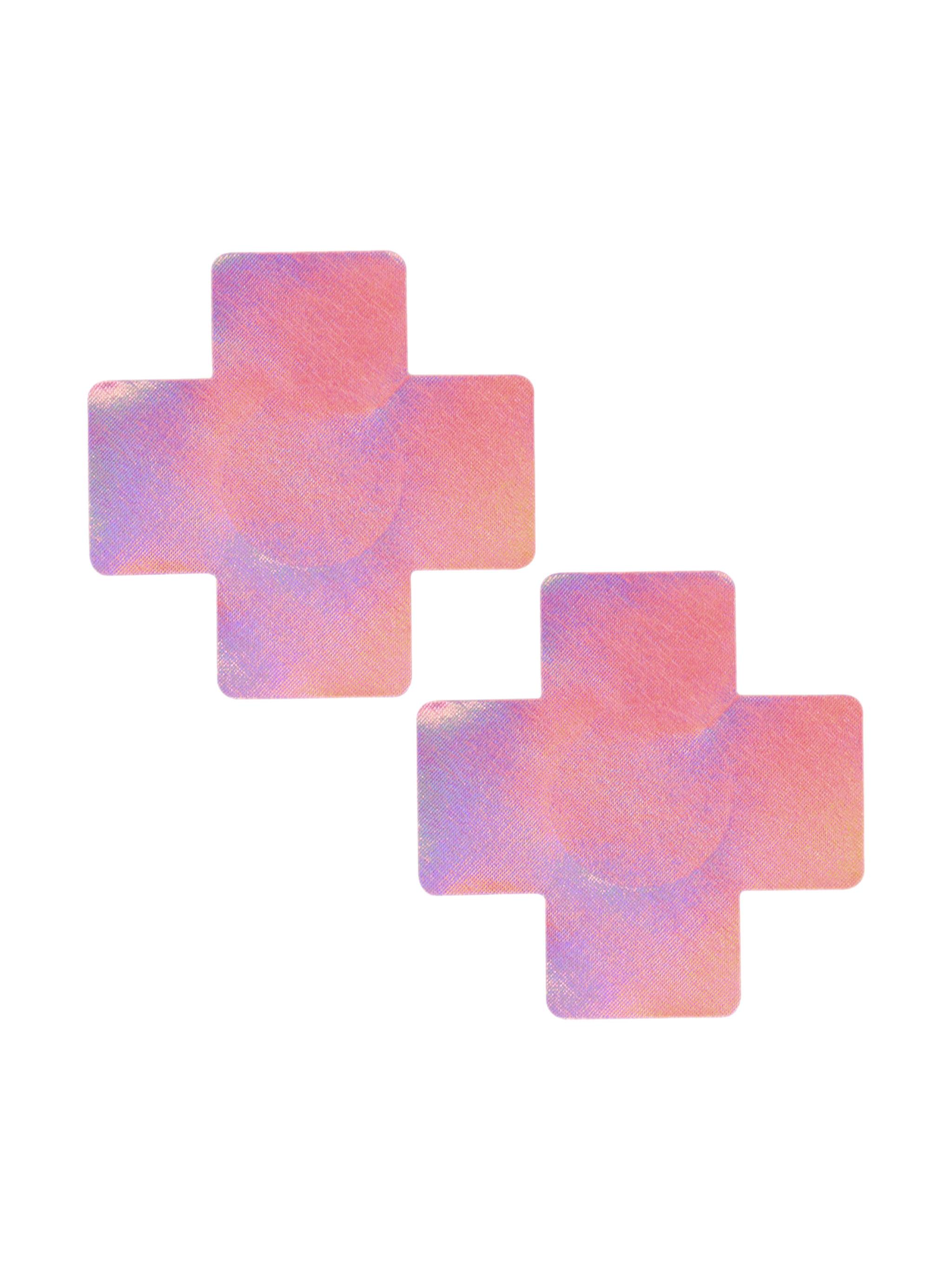 Pinky Holographic Cross Pasties