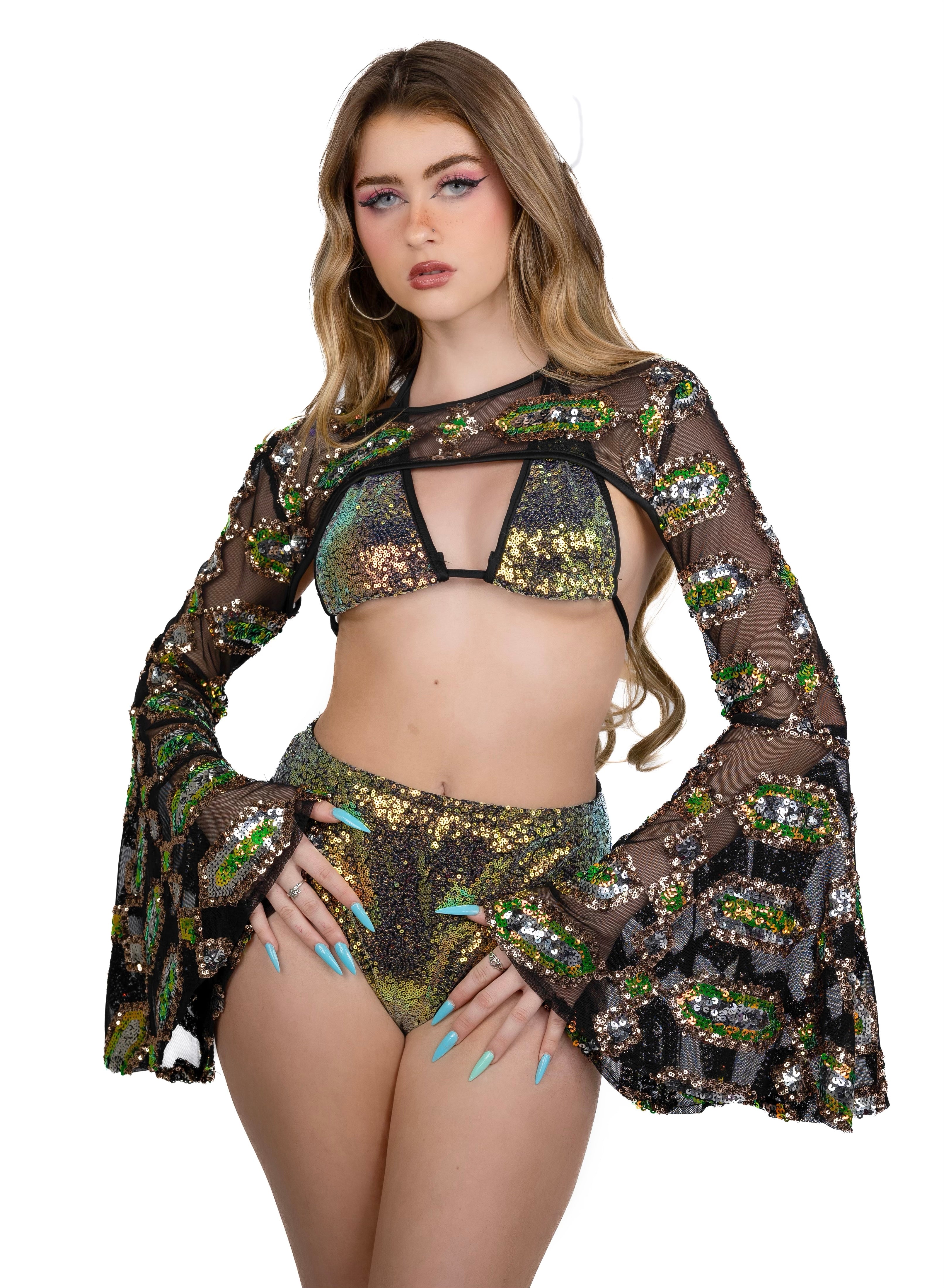 Gold Goddess Carnival Bra Top Rave clothes,rave outfits,edc – THE LUMI SHOP