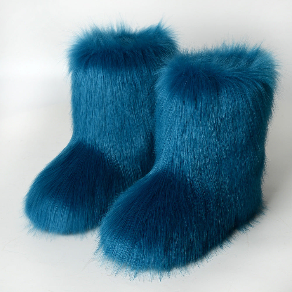 Deep Ocean Fuzzy Boots