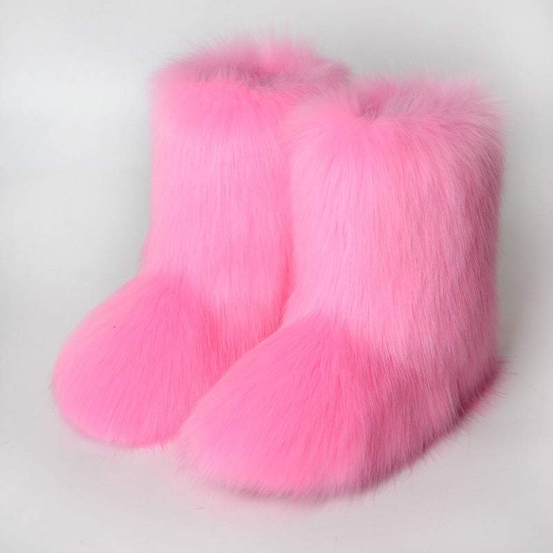 Baby Pink Fuzzy Boots