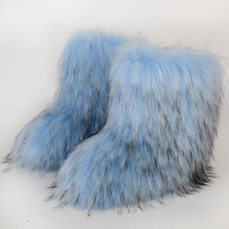 Sky Bear Fuzzy Boots