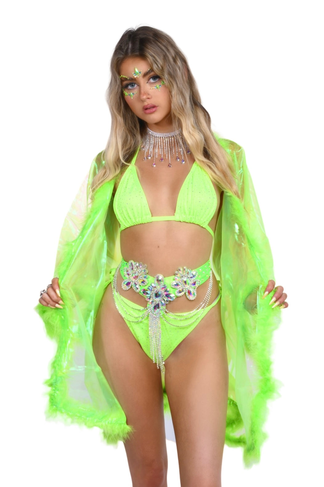 FULL OUTFIT - Neon Lime Goddess