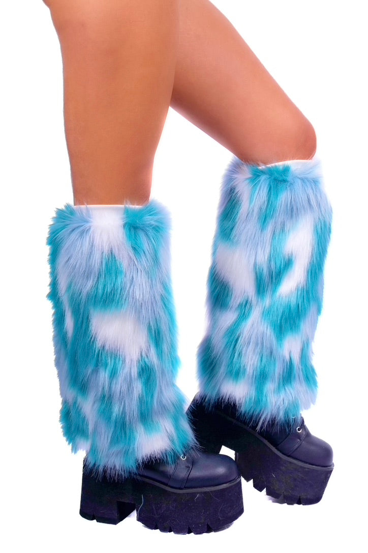 Blue/White Fuzzy Leg Warmers (Copy)