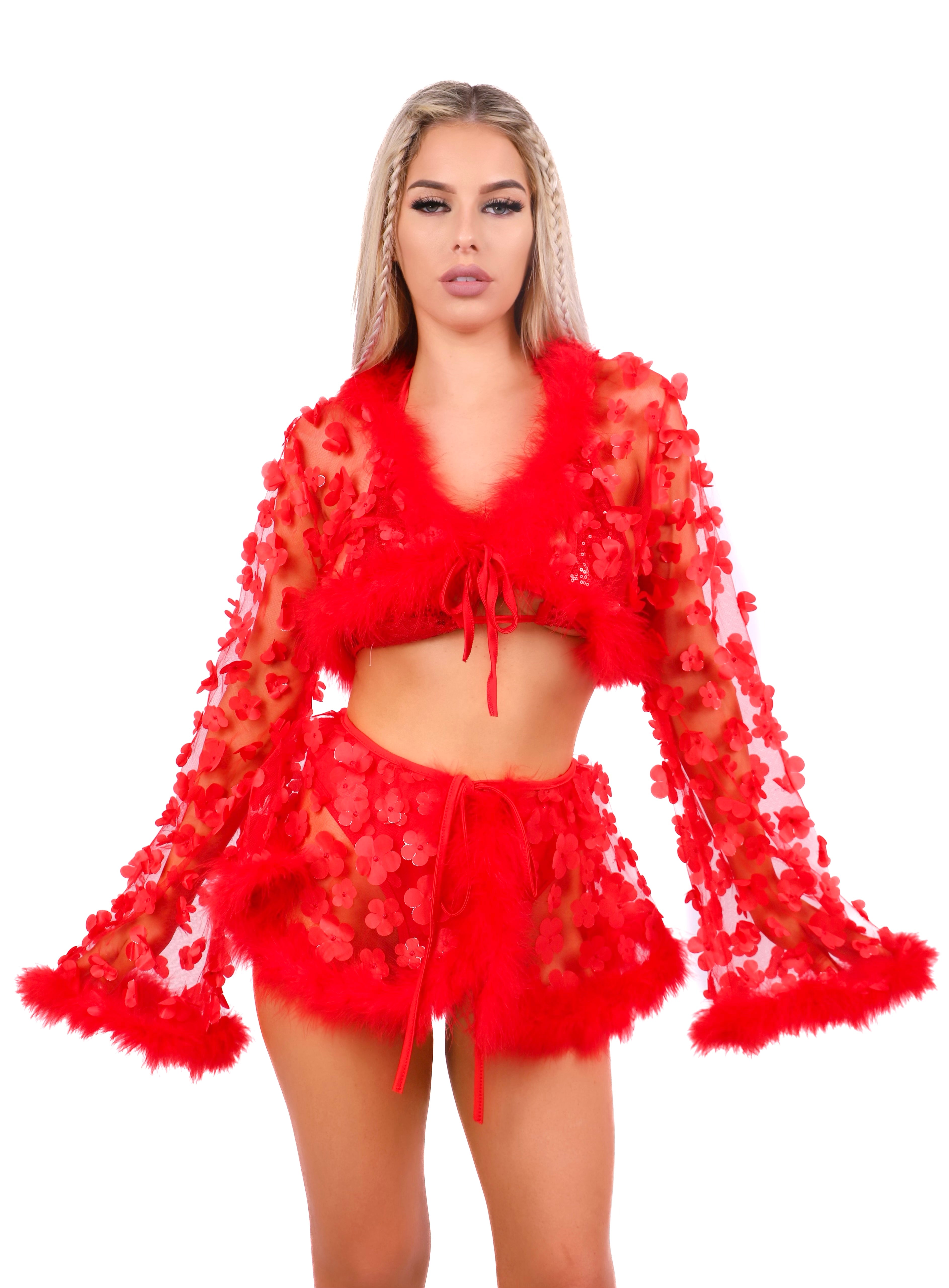 Cherry Blossom Fuzzy 3D Top