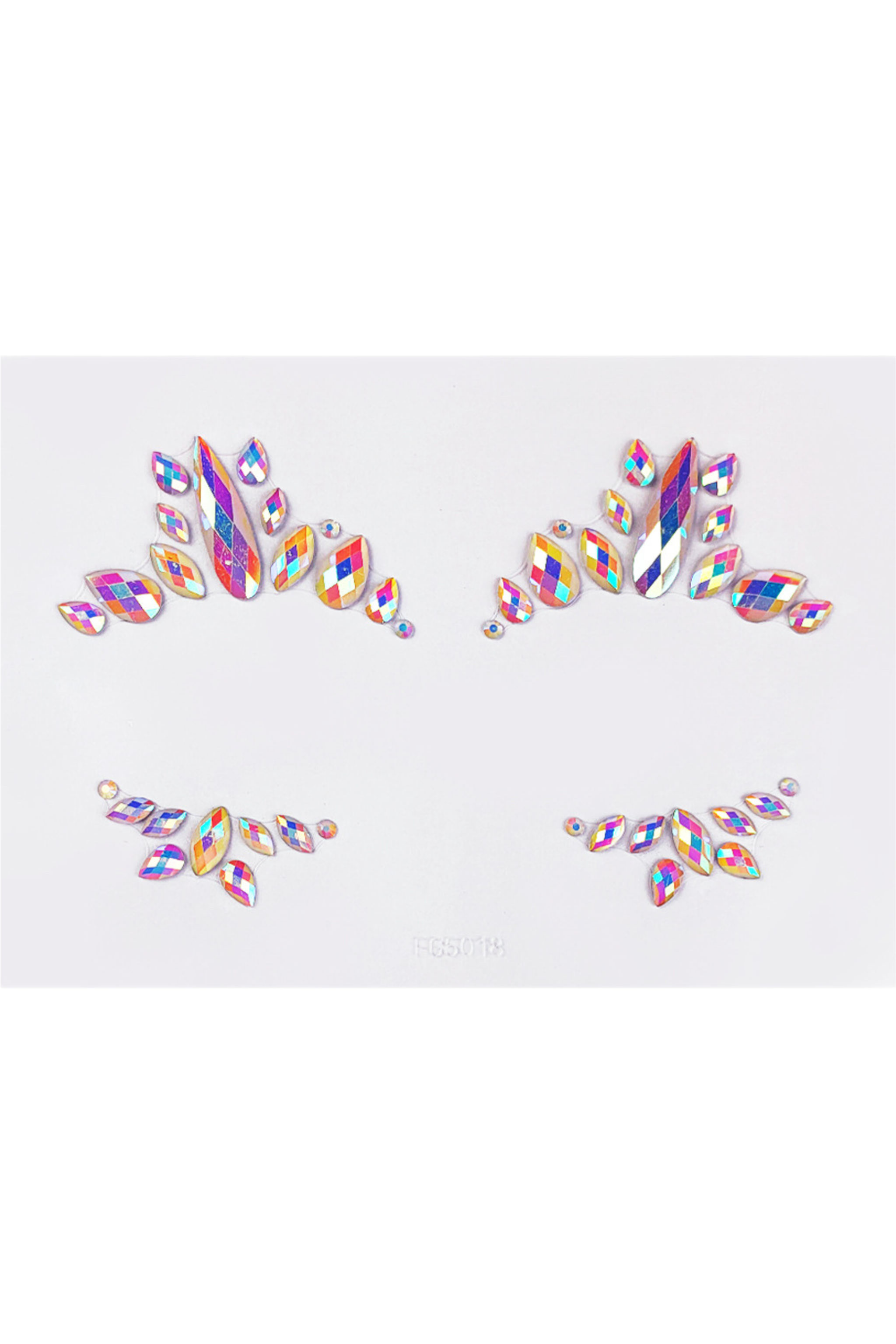 Pink Iridescent Rhinestone Crystal Face Jewels