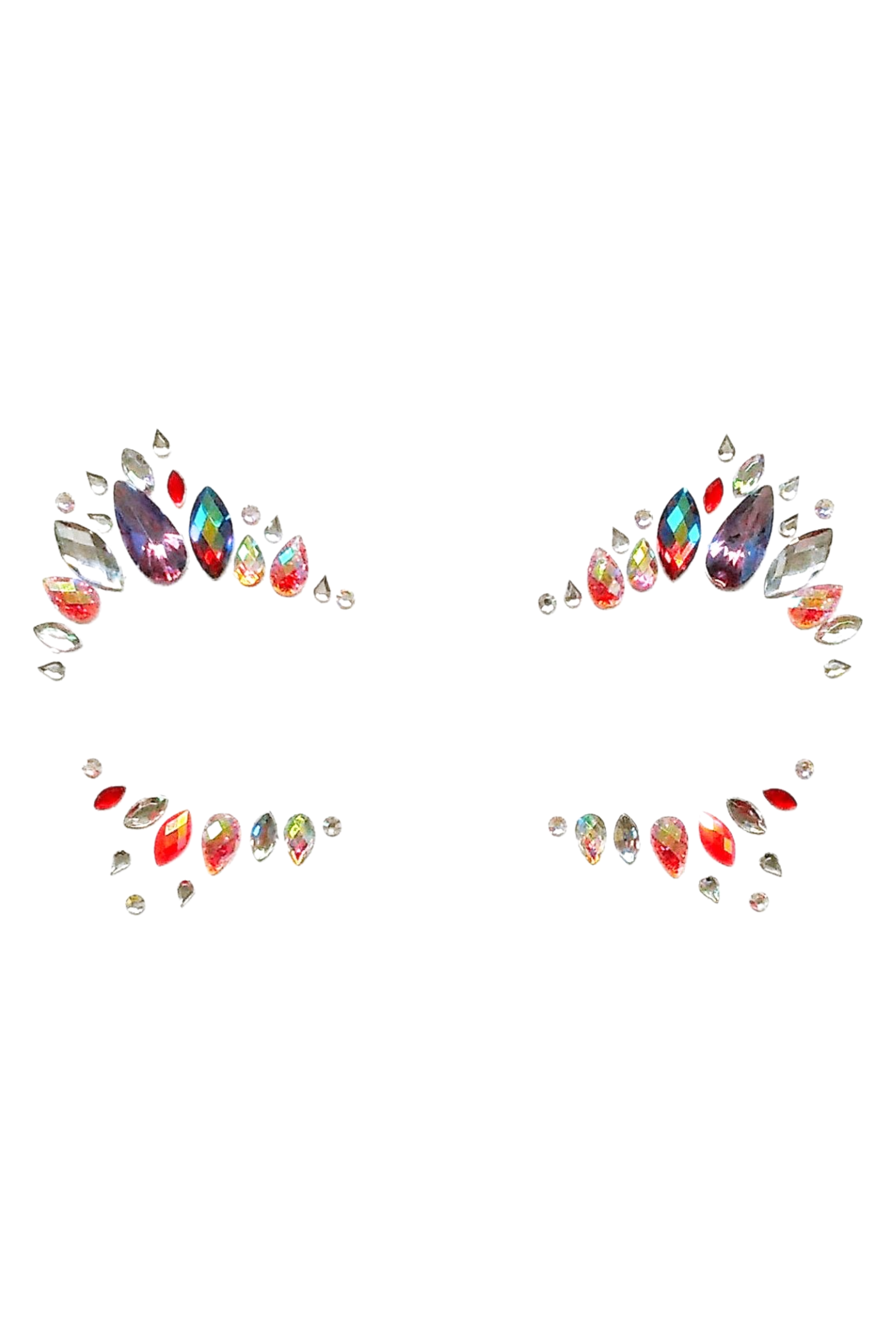 Strawberry Rhinestone Crystal Face Jewels