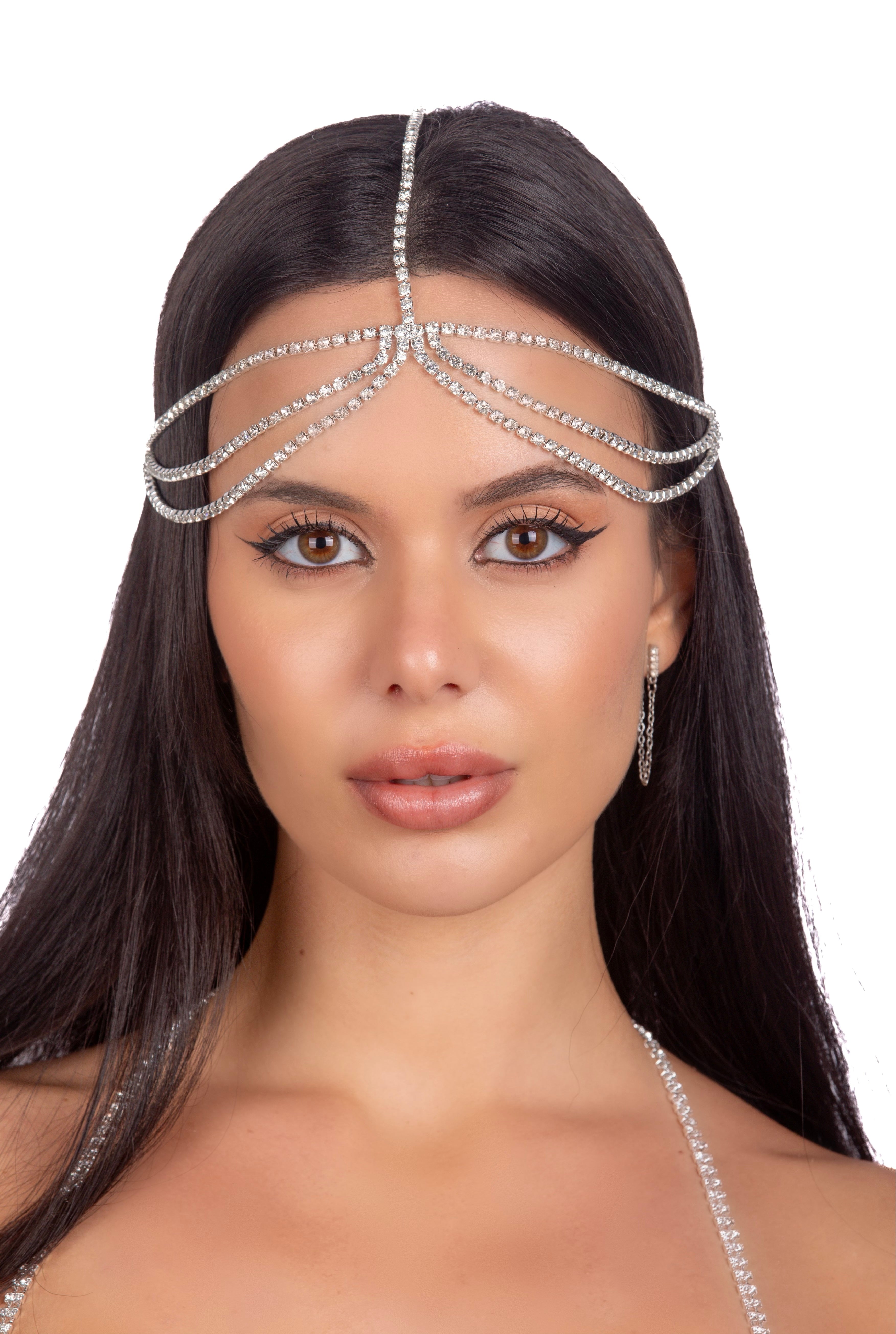 Silver Rhinestone Head Piece