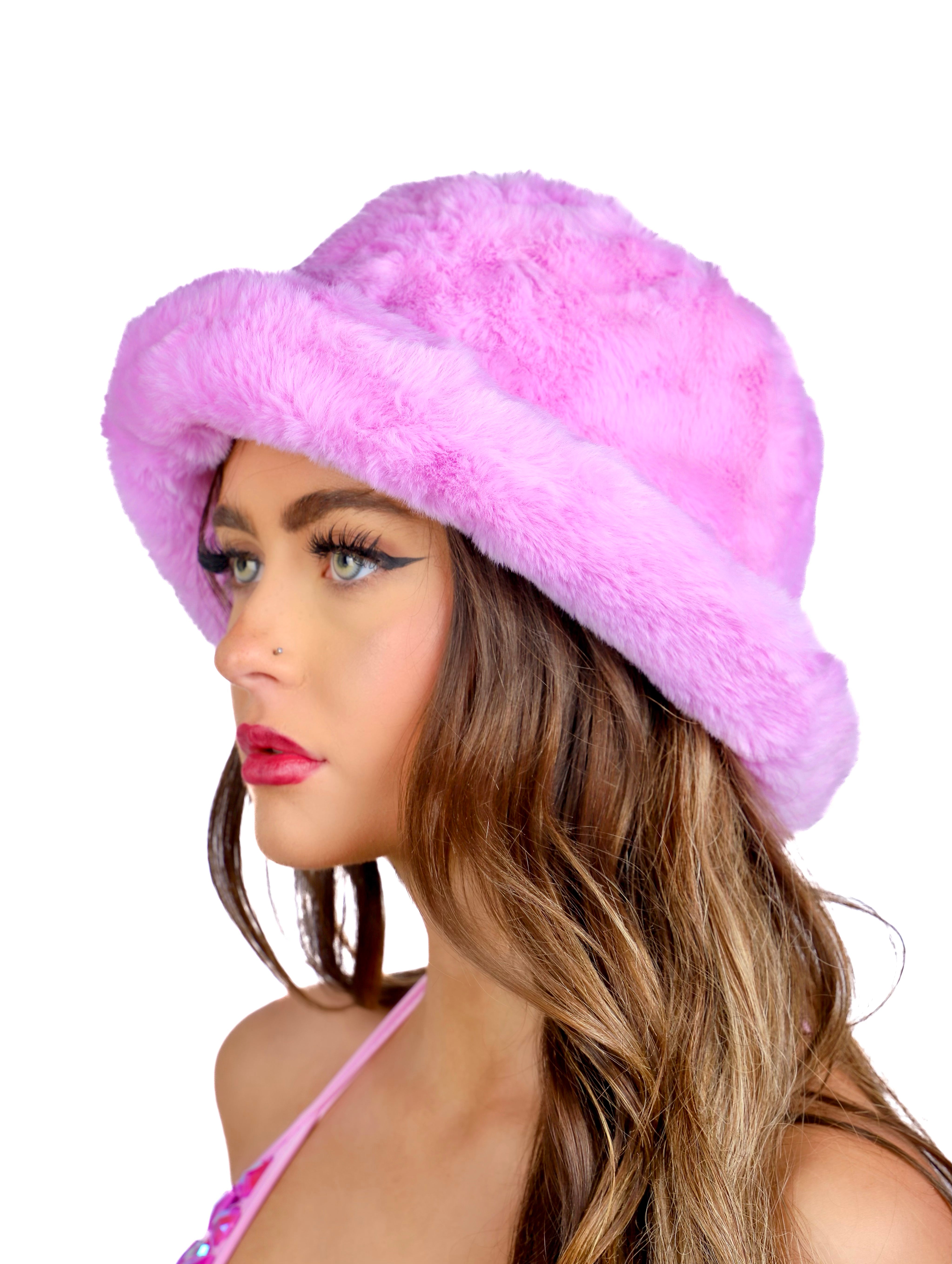 Lilac Fuzzy Hat