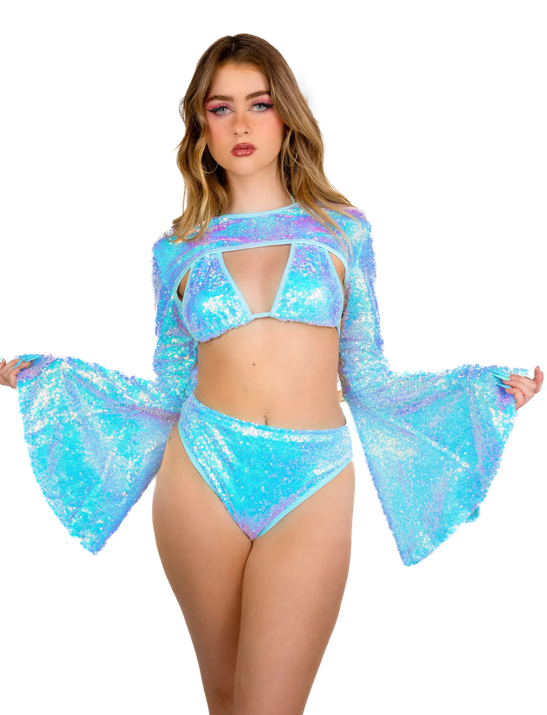 FULL OUTFIT- Sky Goddess Sequin Set (4 pcs)