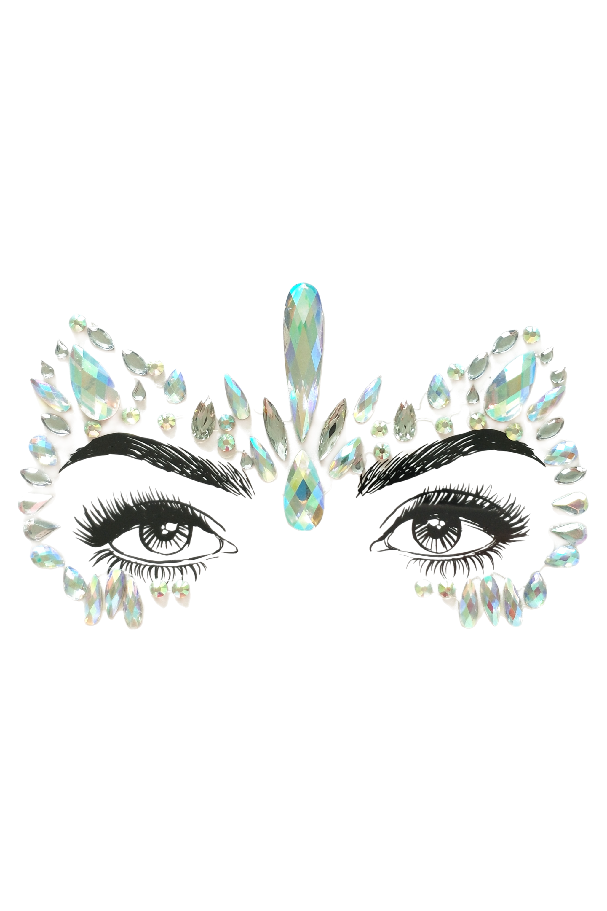 Iridescent Muse Rhinestone Crystal Face Jewels