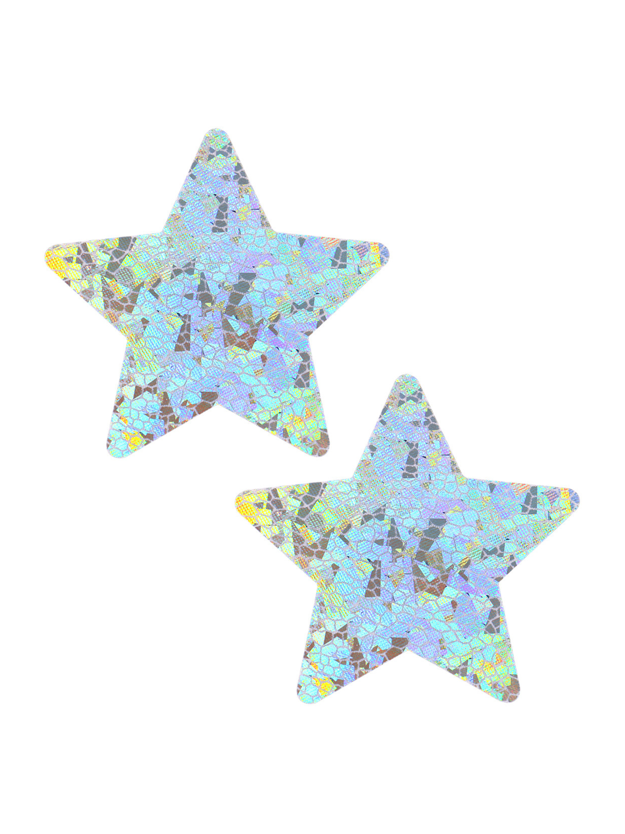 Silver Holographic Star Pasties