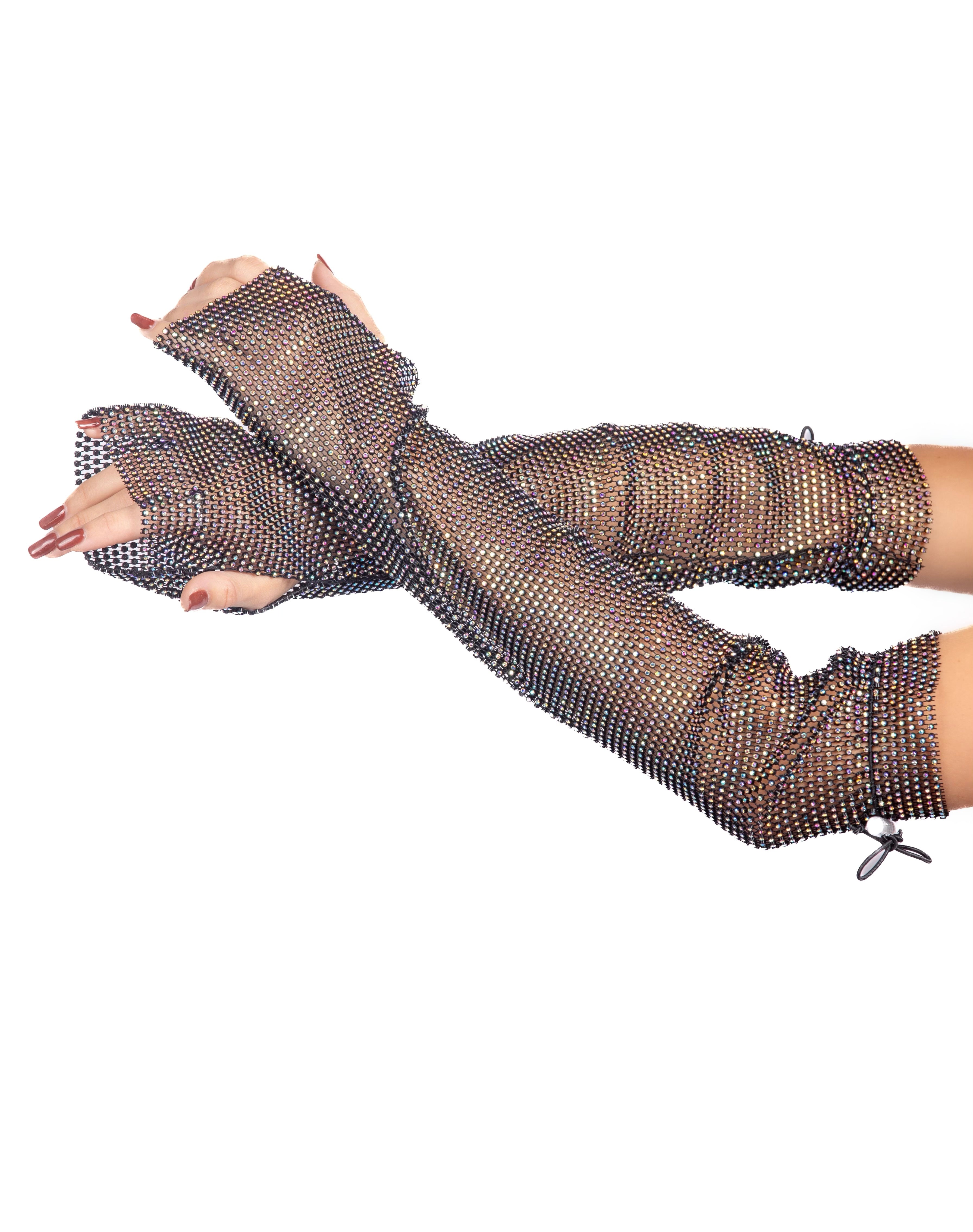 Mesh Fishnet Sleeves- Black