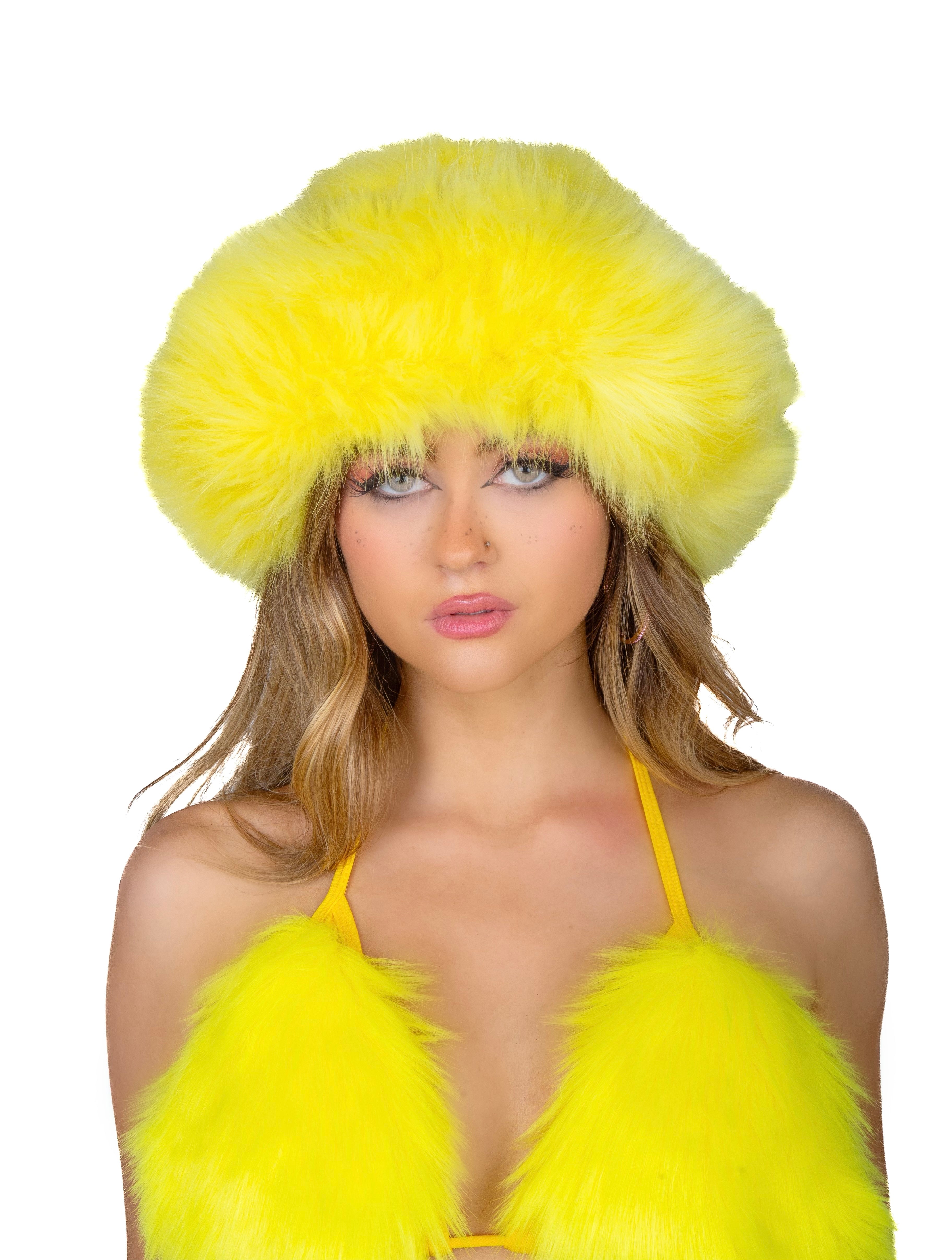 Yellow Fuzzy Hat