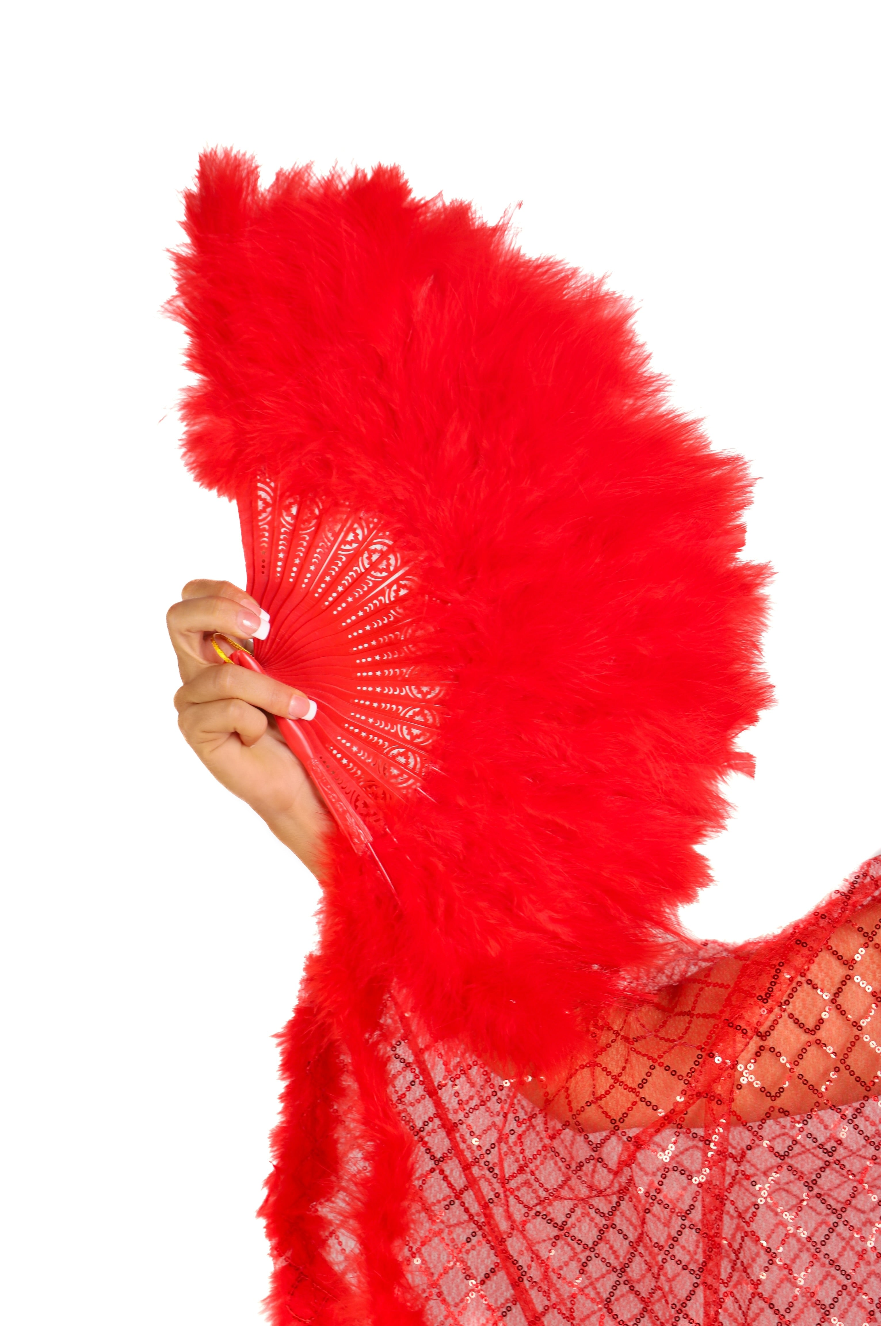 Fuzzy Fur Fan - Red