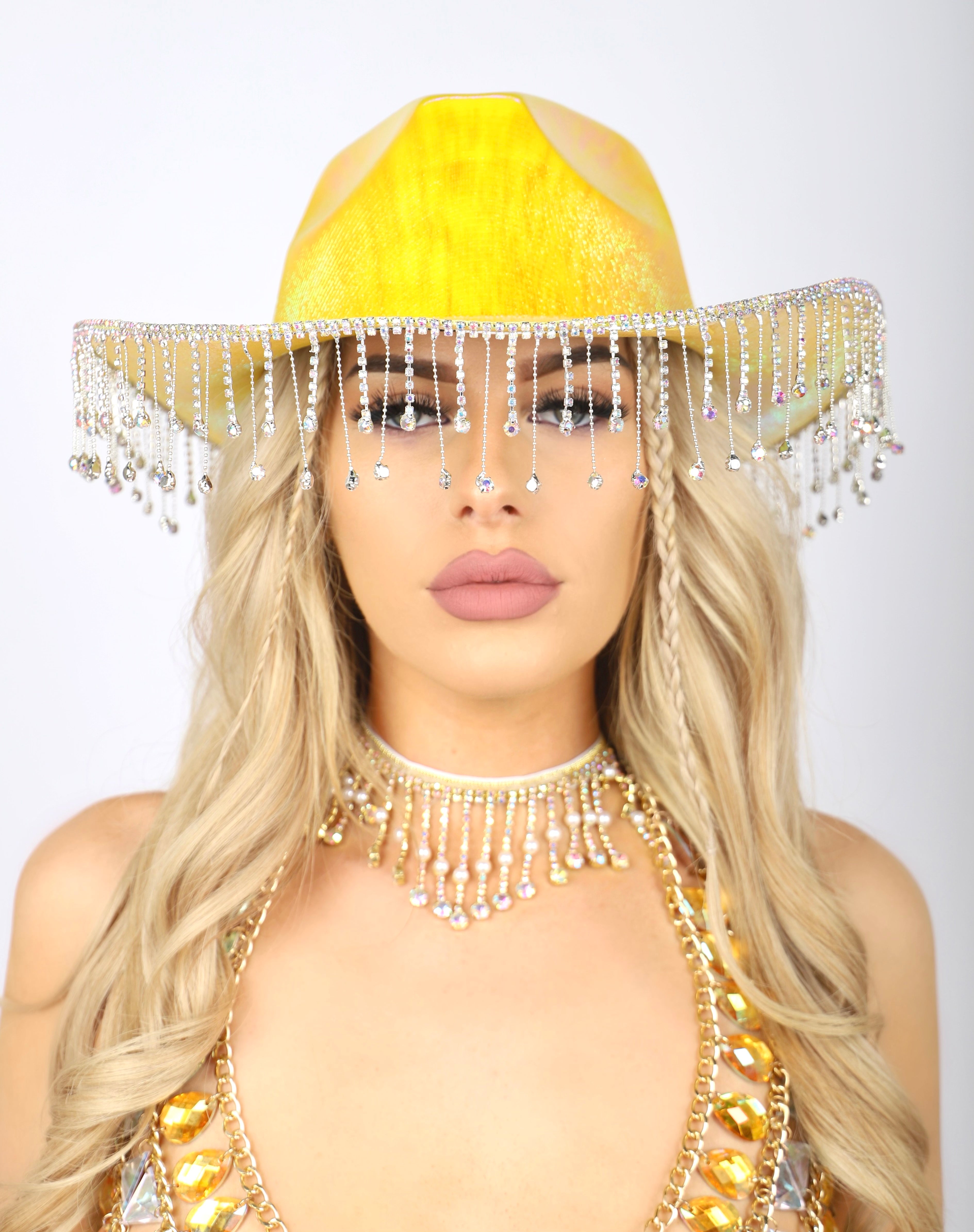 Luna Rhinestone Festival Hat